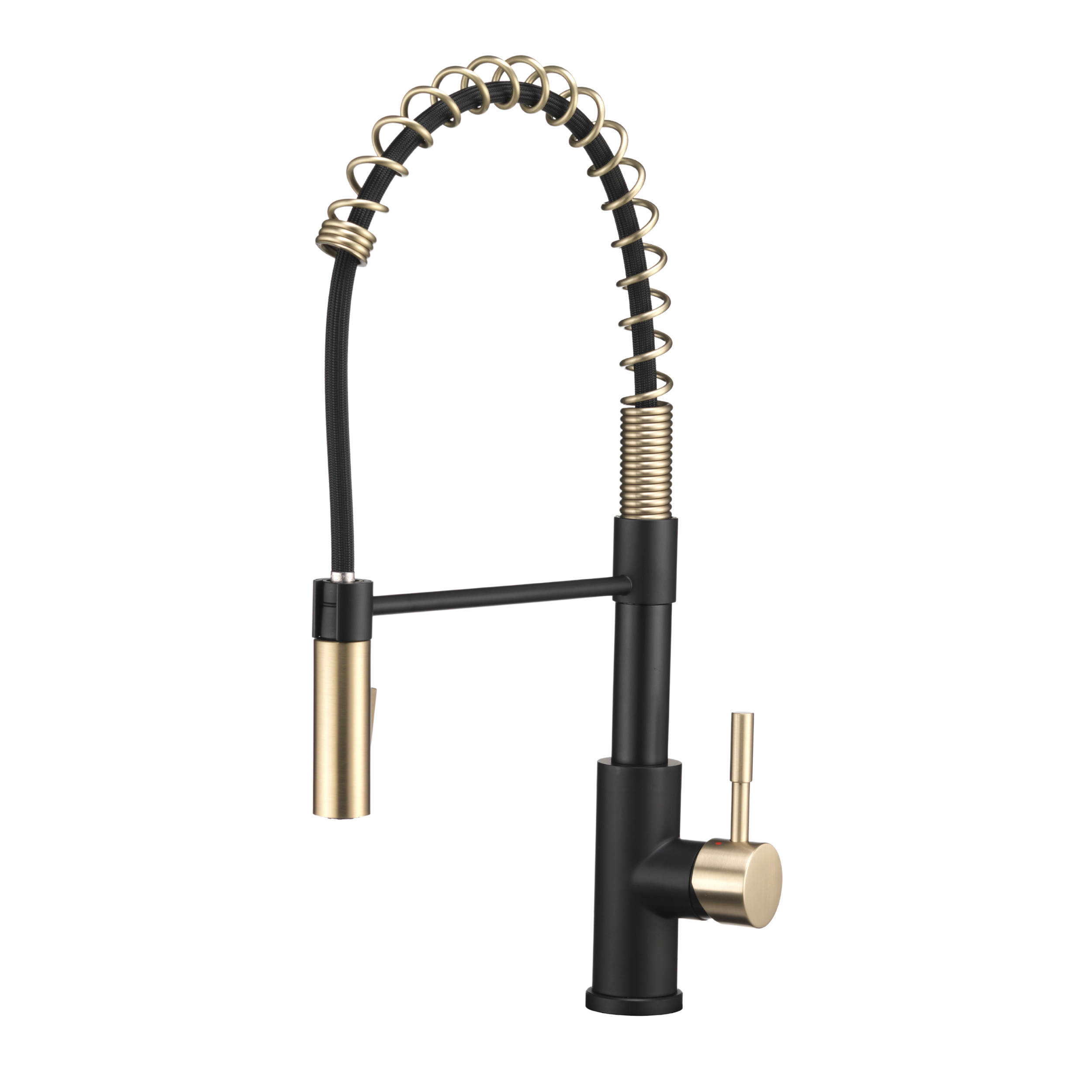Swivel High-Arc Spring RV Kitchen Faucet with Pull-Down Sprayer (DF-MK504SLK)