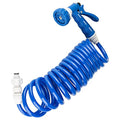 Dura Faucet DF-SA187-WT RV Exterior Quick Connect Sprayer & Hose Kit - Blue 15-Foot Coiled Hose - Authentic Dura Faucet Replacement Hose for Exterior Sprayer Kits - image 1