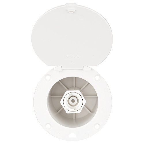 Dura Faucet DF-SA184-WT RV Exterior Utility Spray Dock With Quick Connect For Easy Cleaning in the Outdoors - (White) - image 1