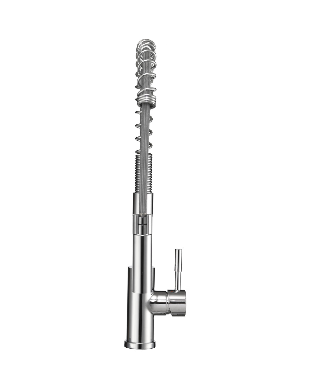 Dura Faucet DF-MK504SLK DF-MK504SLK-MBRG RV Swivel High-Arc Spring Kitchen Sink Faucet - Single Handle - Kitchen Faucet with Pull-Down Sprayer - Optional Deck Plate - Chrome Polished