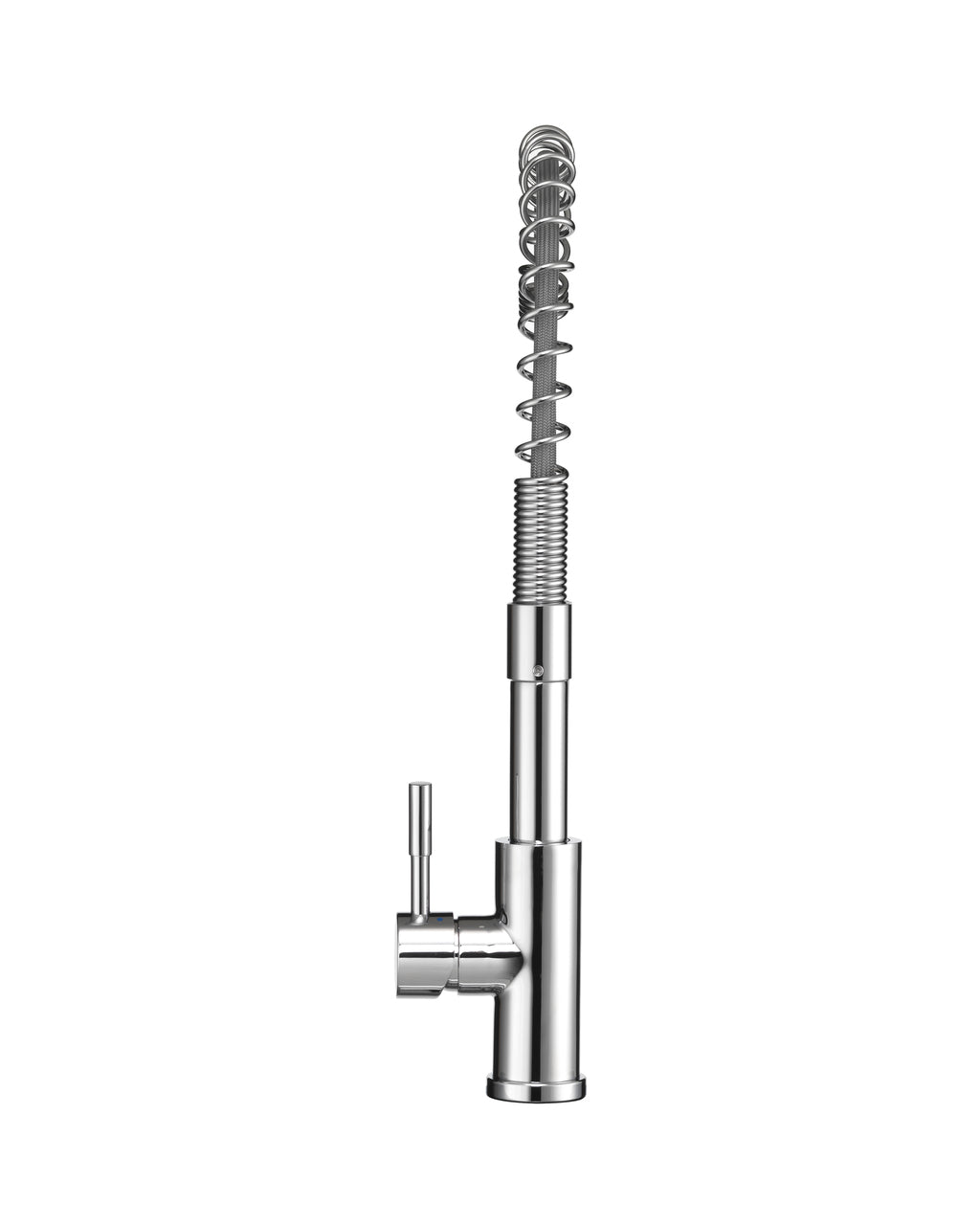 Dura Faucet DF-MK504SLK DF-MK504SLK-MBRG RV Swivel High-Arc Spring Kitchen Sink Faucet - Single Handle - Kitchen Faucet with Pull-Down Sprayer - Optional Deck Plate - Chrome Polished