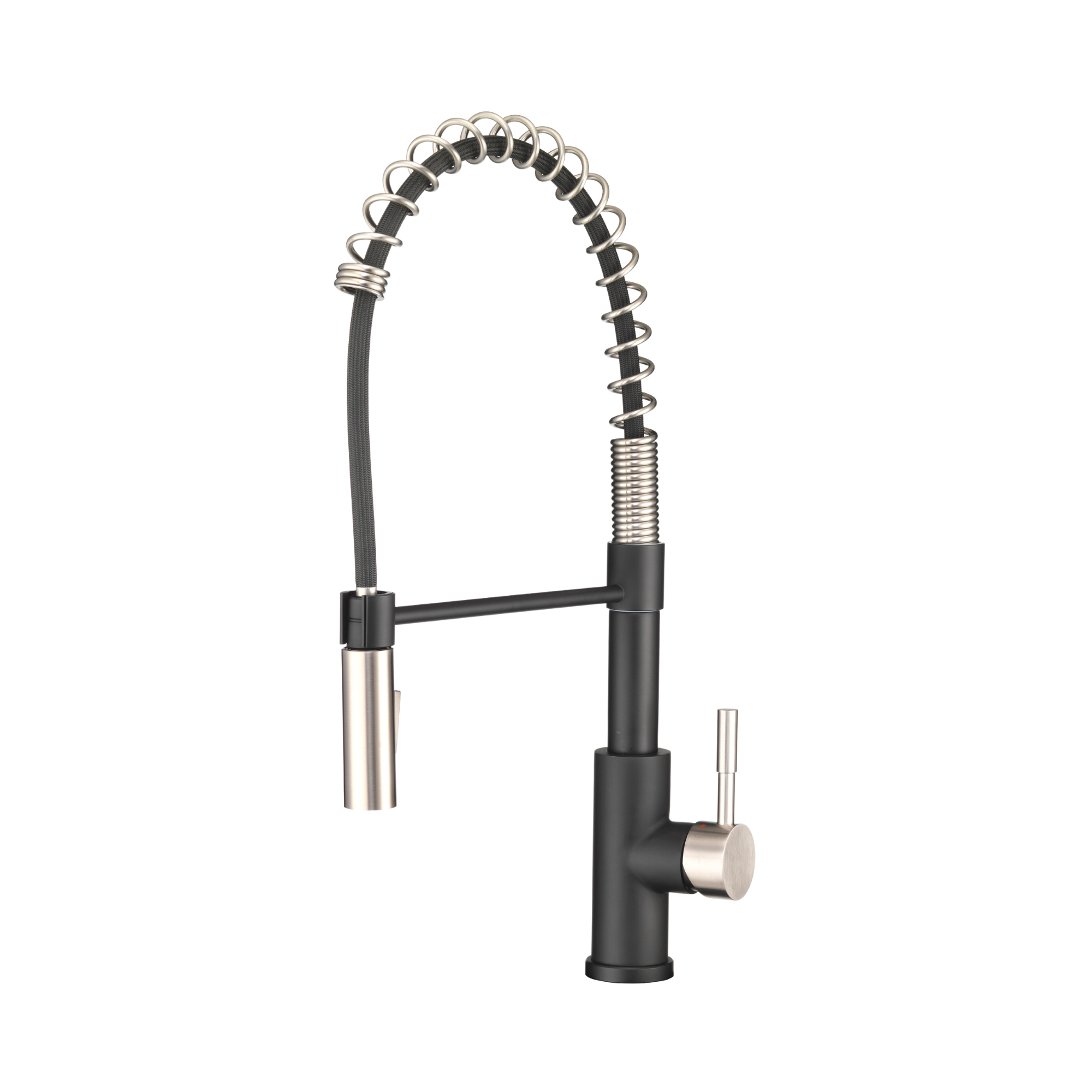 Swivel High-Arc Spring RV Kitchen Faucet with Pull-Down Sprayer (DF-MK504SLK)
