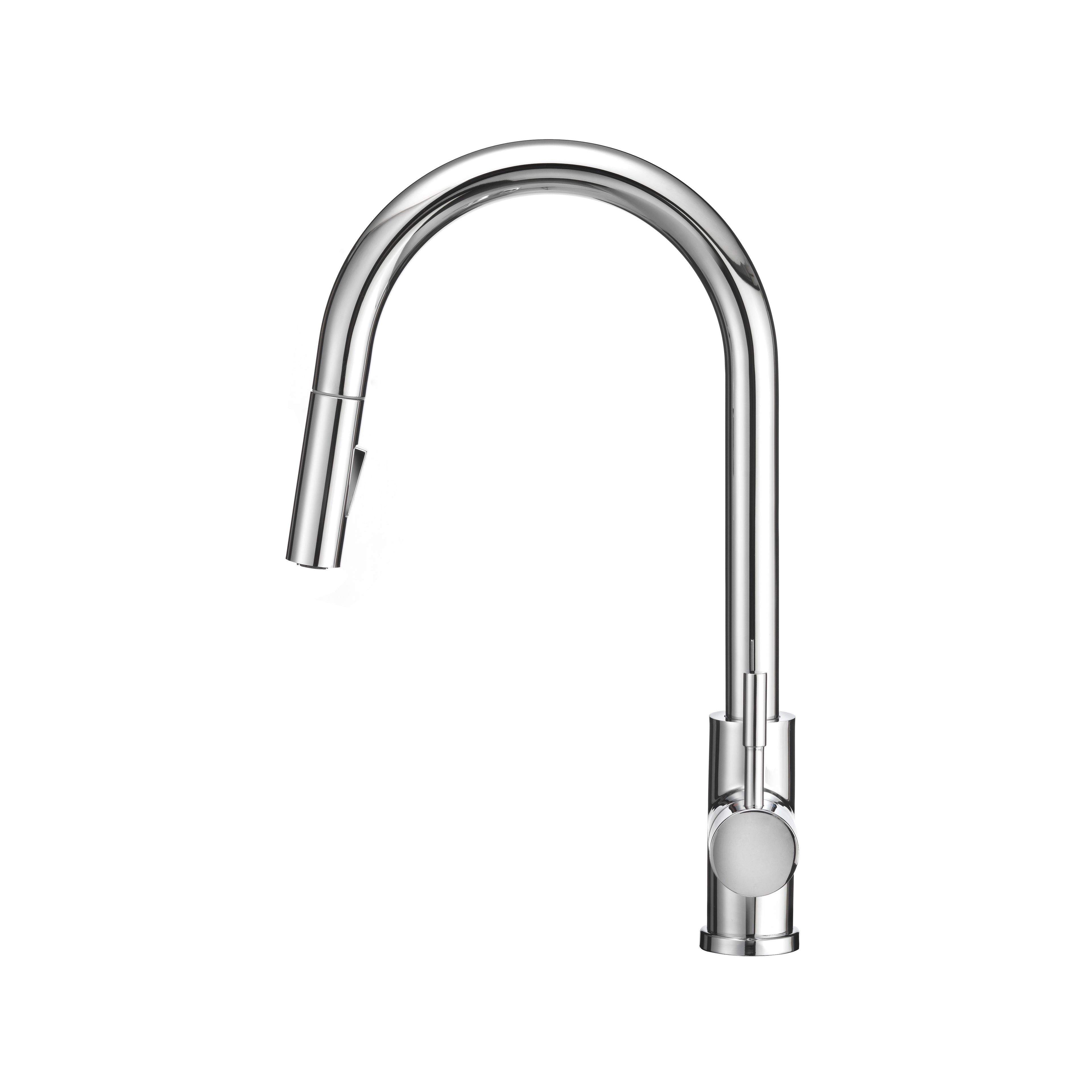 Dura Faucet DF-MK530SLK RV Streamline Single Handle Pull-Down Kitchen Sink Faucet - Optional Deck Plate (NEW) - Chrome Polished