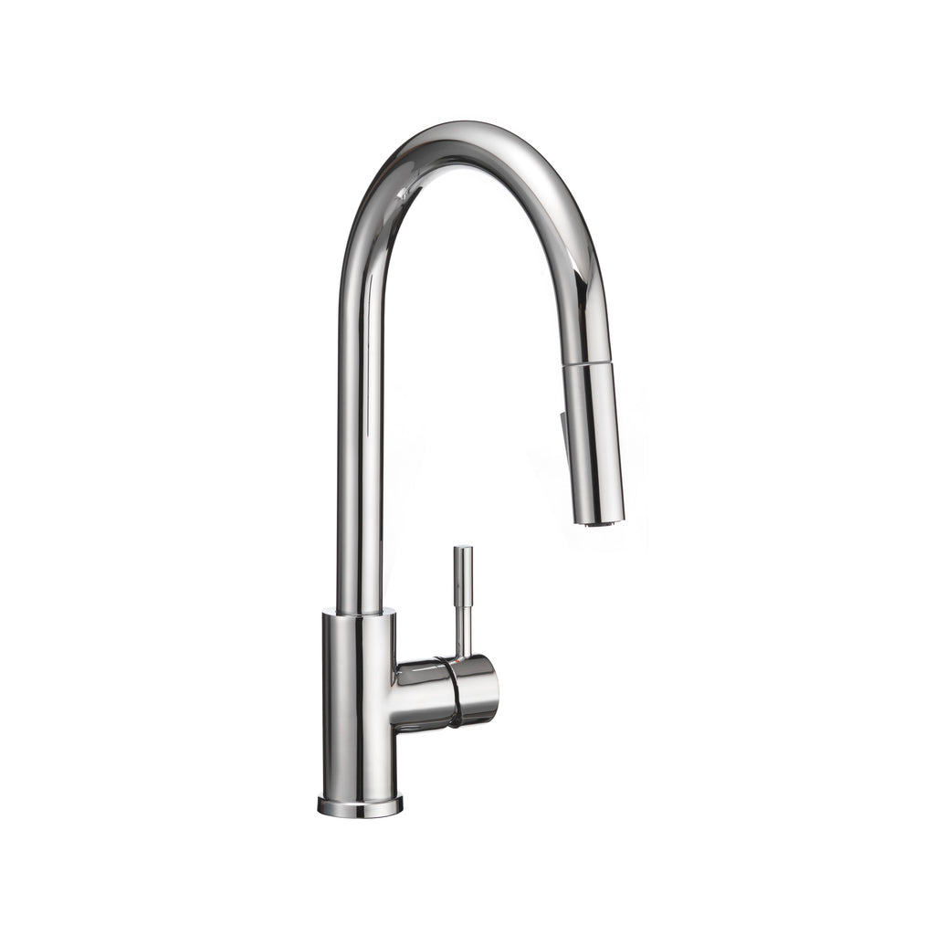 Dura Faucet DF-MK530SLK RV Streamline Single Handle Pull-Down Kitchen Sink Faucet - Optional Deck Plate (NEW) - Chrome Polished