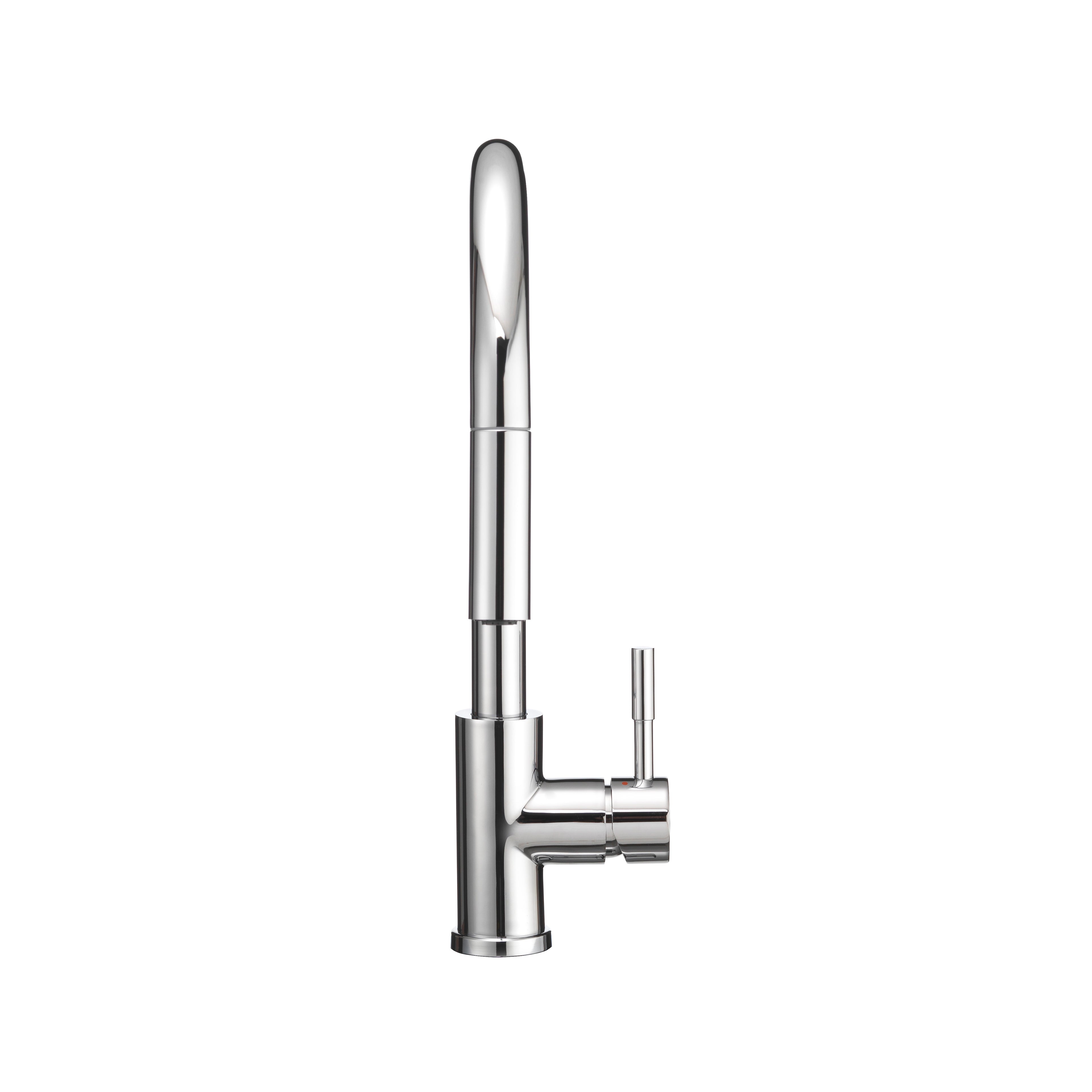 Dura Faucet DF-MK530SLK RV Streamline Single Handle Pull-Down Kitchen Sink Faucet - Optional Deck Plate (NEW) - Chrome Polished