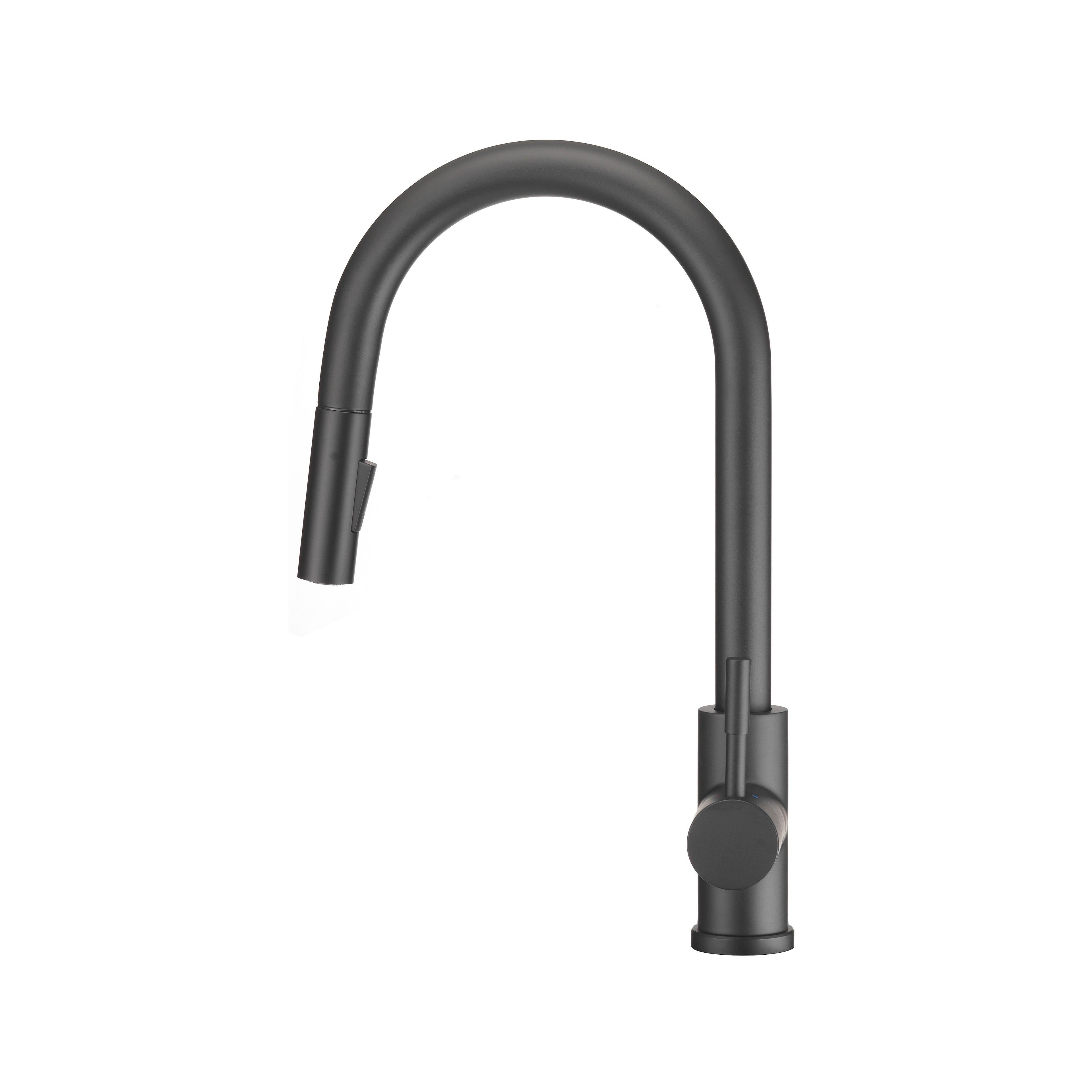 Dura Faucet DF-MK530SLK RV Streamline Single Handle Pull-Down Kitchen Sink Faucet - Optional Deck Plate (NEW) - Matte Black