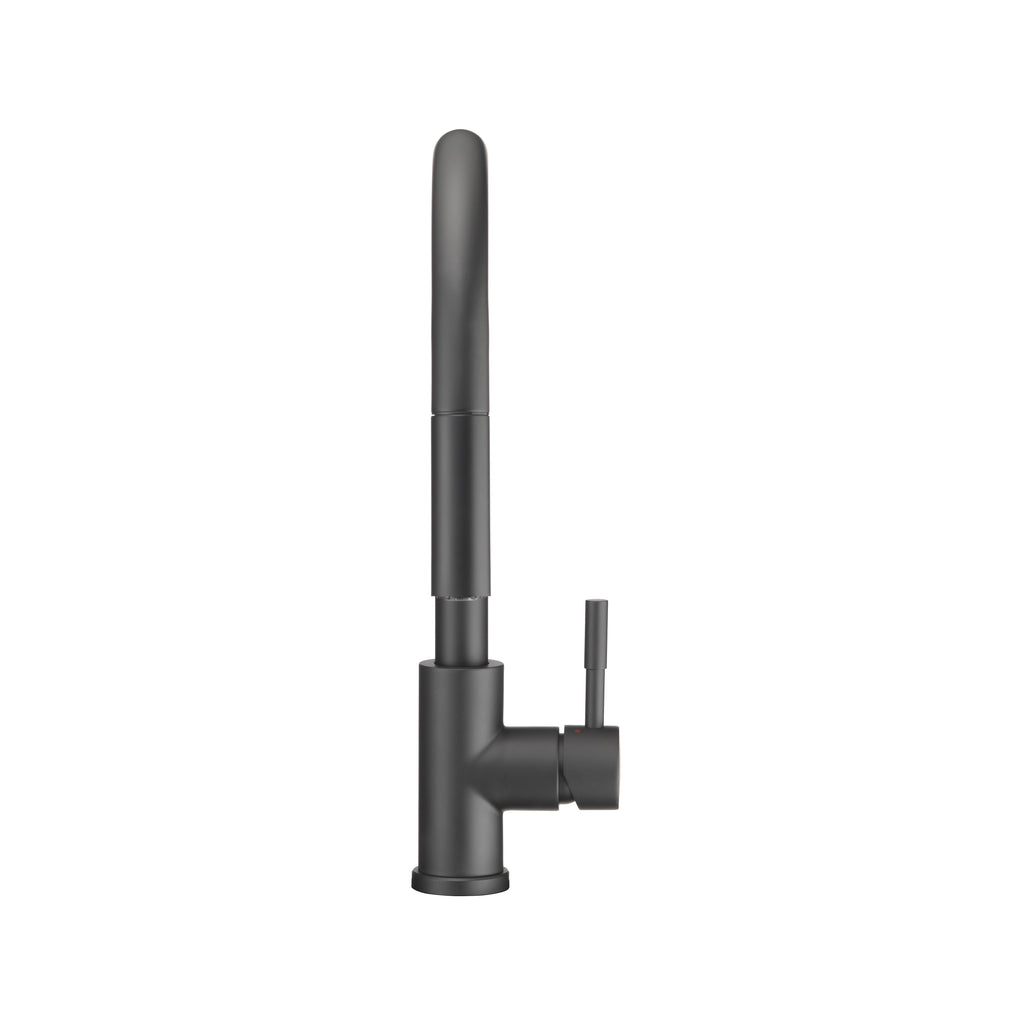 Dura Faucet DF-MK530SLK RV Streamline Single Handle Pull-Down Kitchen Sink Faucet - Optional Deck Plate (NEW) - Matte Black