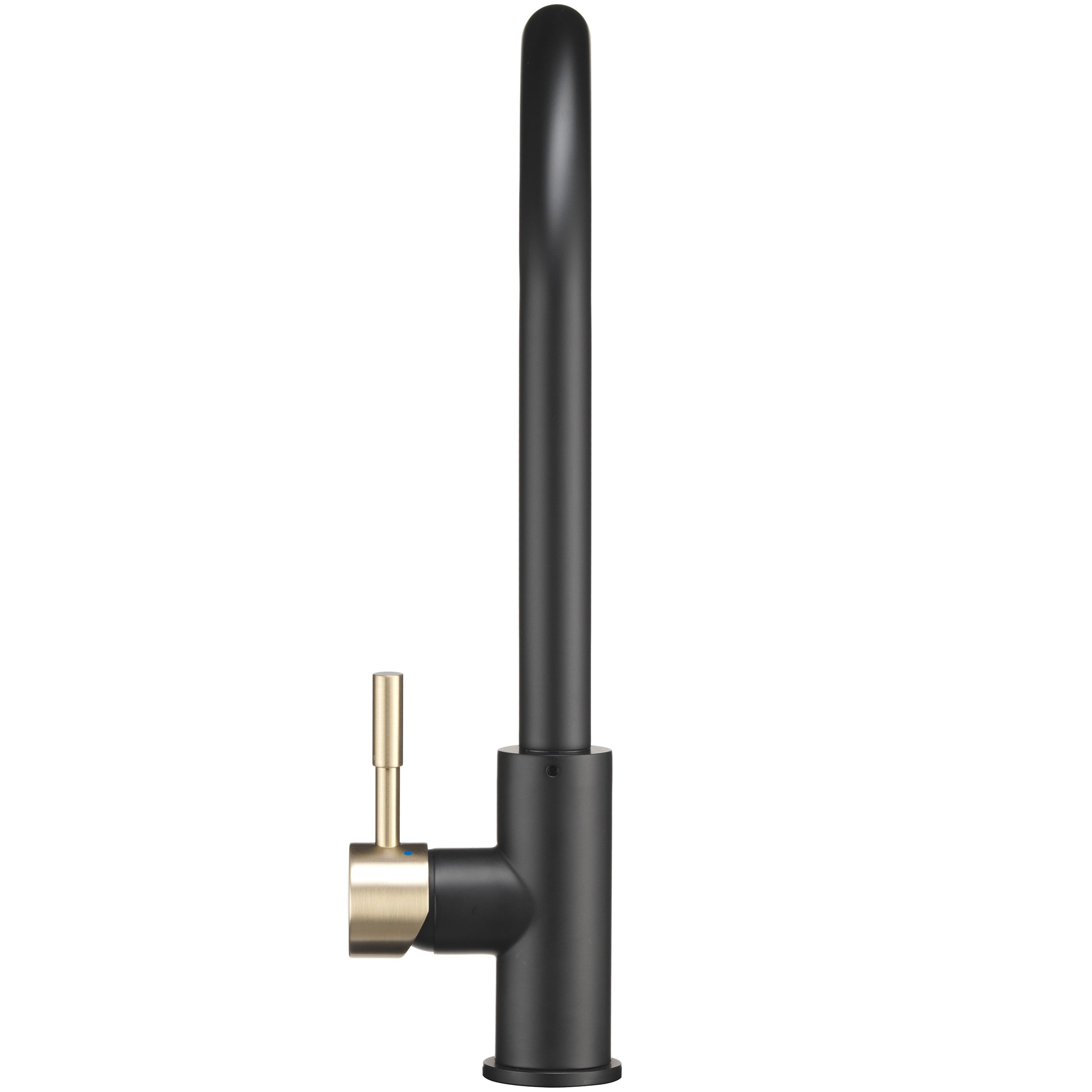Dura Faucet DF-MK530SLK RV Streamline Single Handle Pull-Down Kitchen Sink Faucet - Optional Deck Plate (NEW) - Matte Black / Matte Gold