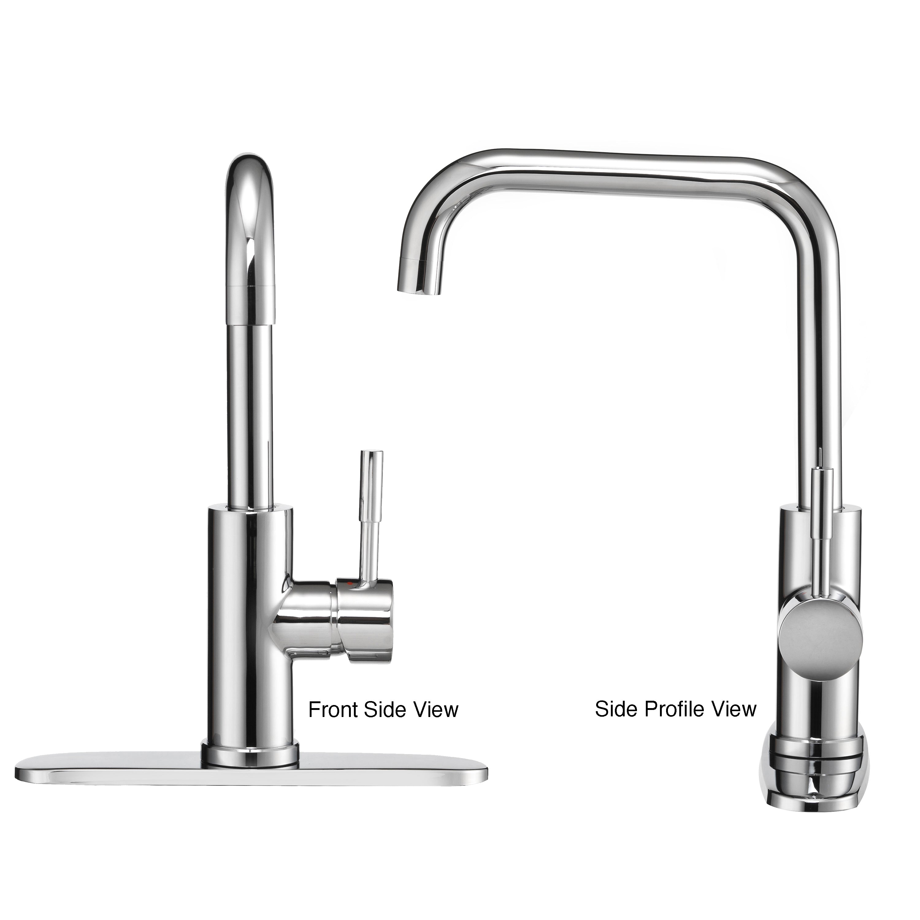 Streamline Squared-Arc Single-Handle RV Kitchen Faucet (DF-MK533LK)