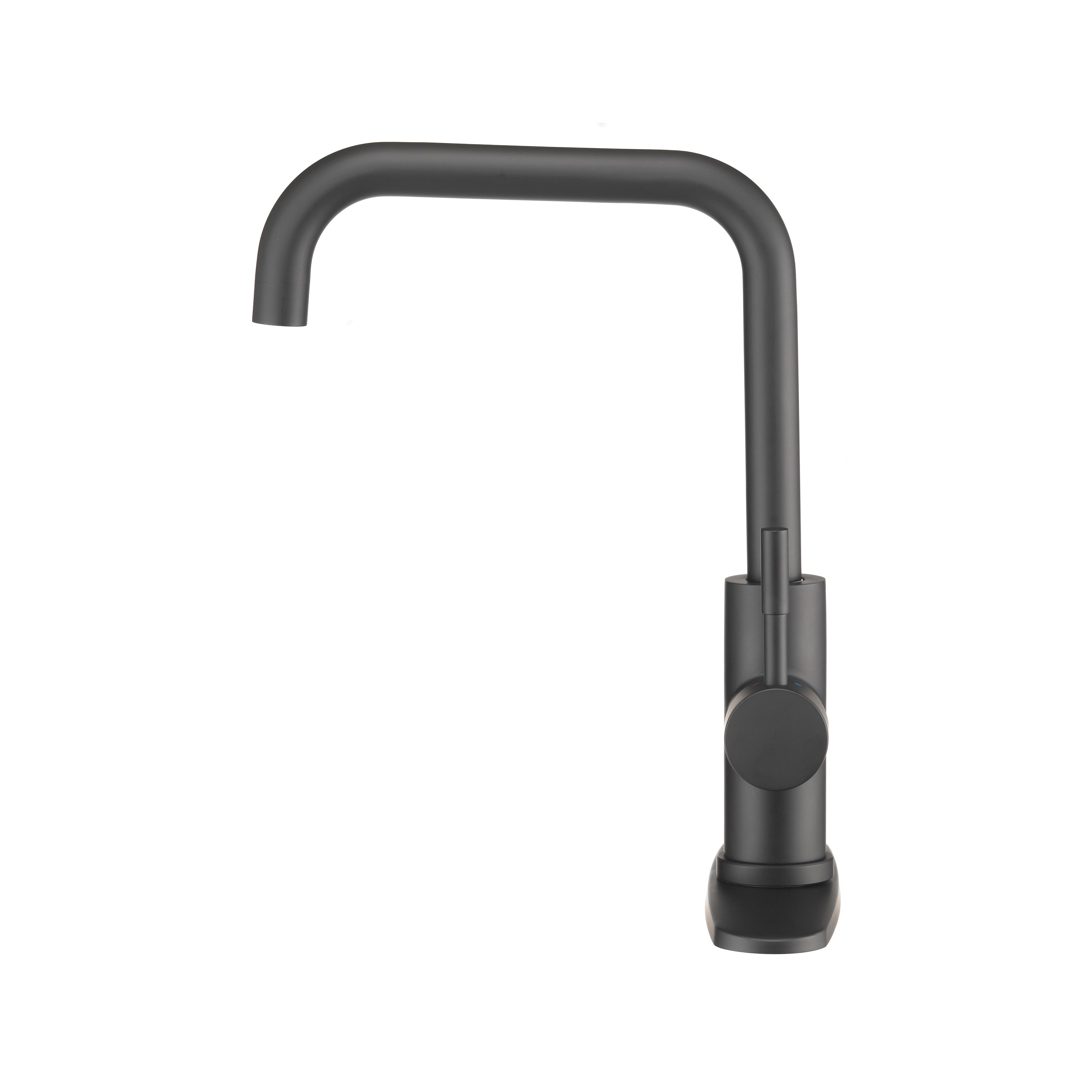 Dura Faucet DF-MK533LK RV Streamline Squared-Arc Single Handle Kitchen Sink Faucet - Optional Deck Plate (NEW) - Matte Black