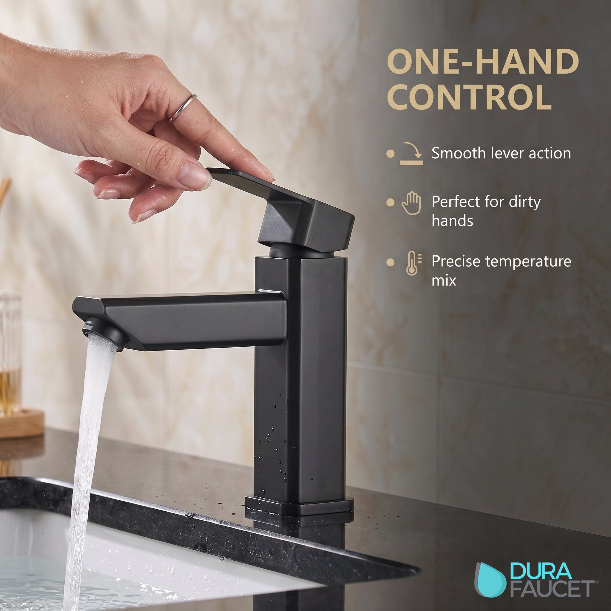 Modern Angular Single-Handle RV Lavatory Faucet (DF-ML803LQ)