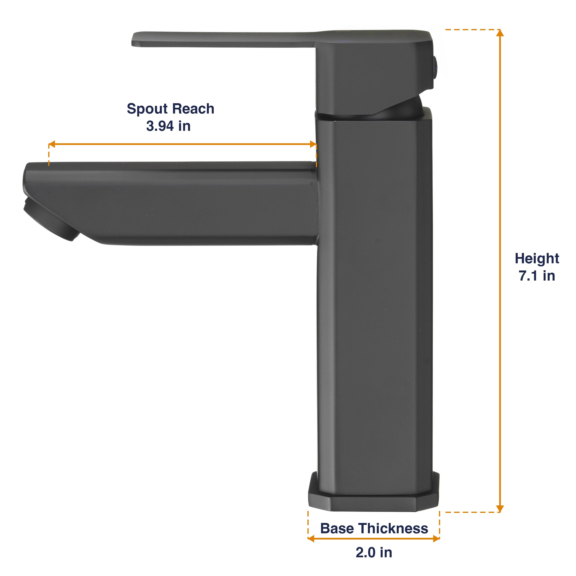 Modern Angular Single-Handle RV Lavatory Faucet (DF-ML803LQ)