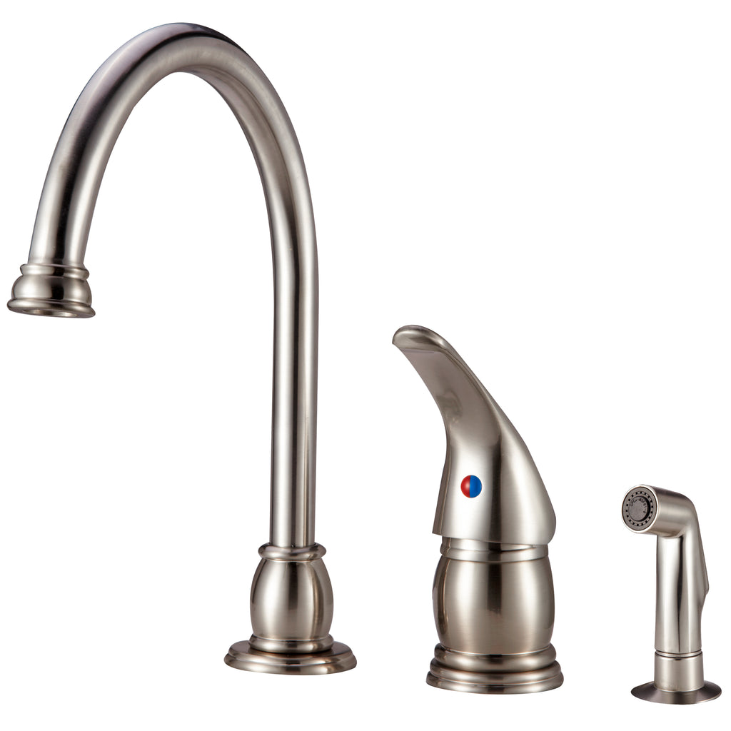 Gooseneck RV Kitchen Faucet with Side Sprayer (DF-NMK301)