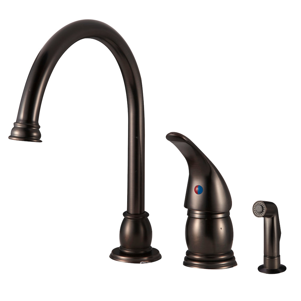 Dura Faucet DF-NMK301 RV Gooseneck Kitchen Sink Faucet with Matching Side Sprayer - image 3
