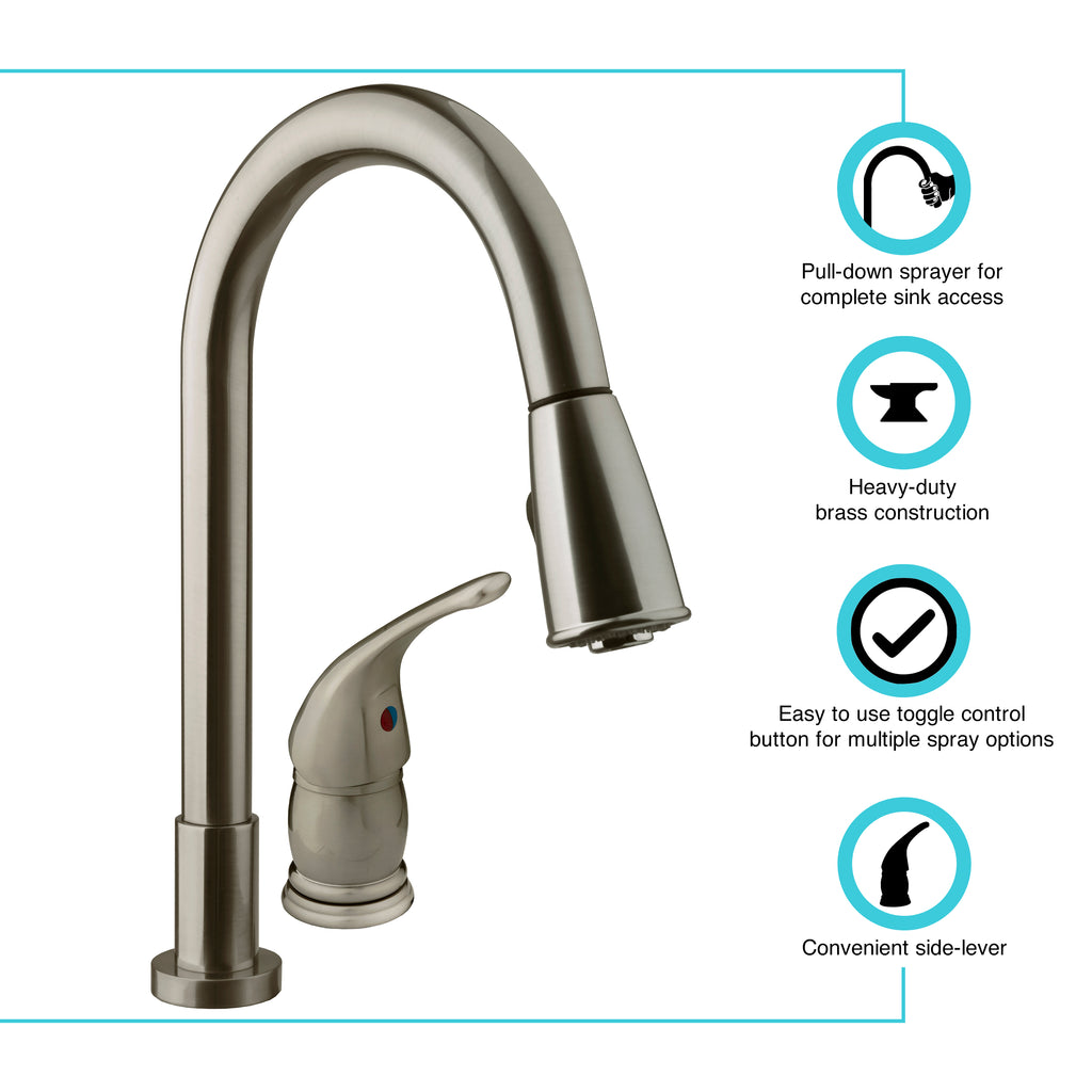 Dura Faucet DF-NMK503 Pull-Down RV Kitchen Faucet - image 2
