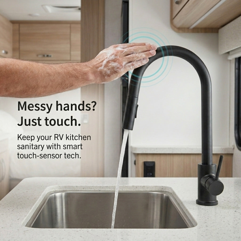 Streamline Touch-Sensor Pull-Down RV Kitchen Faucet (DF-NMK540)
