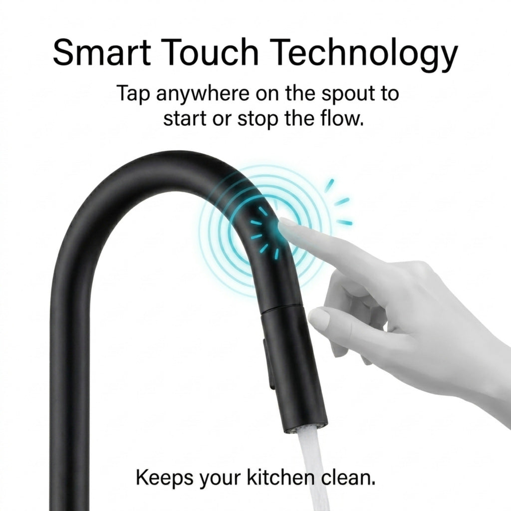 Streamline Touch-Sensor Pull-Down RV Kitchen Faucet (DF-NMK540)