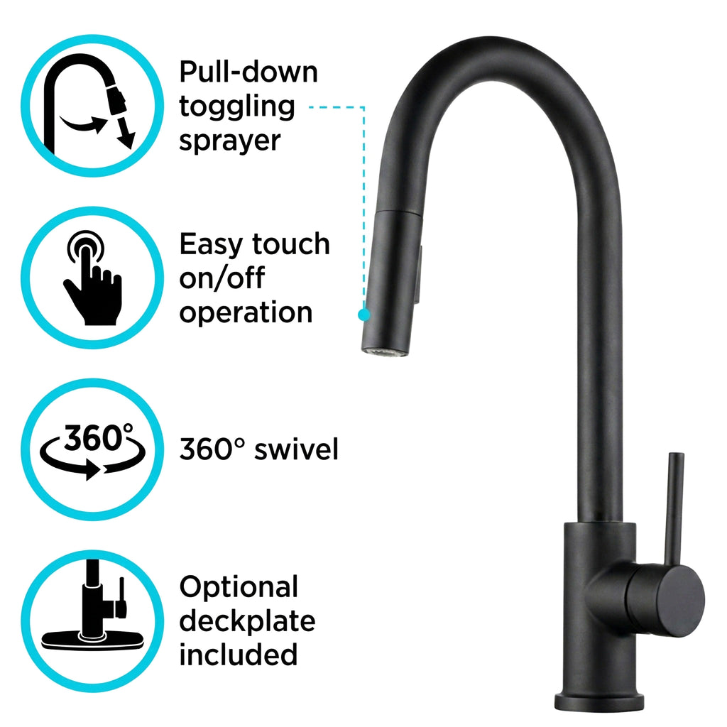 Streamline Touch-Sensor Pull-Down RV Kitchen Faucet (DF-NMK540)