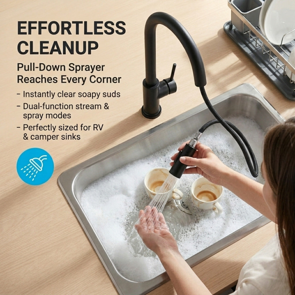 Streamline Touch-Sensor Pull-Down RV Kitchen Faucet (DF-NMK540)