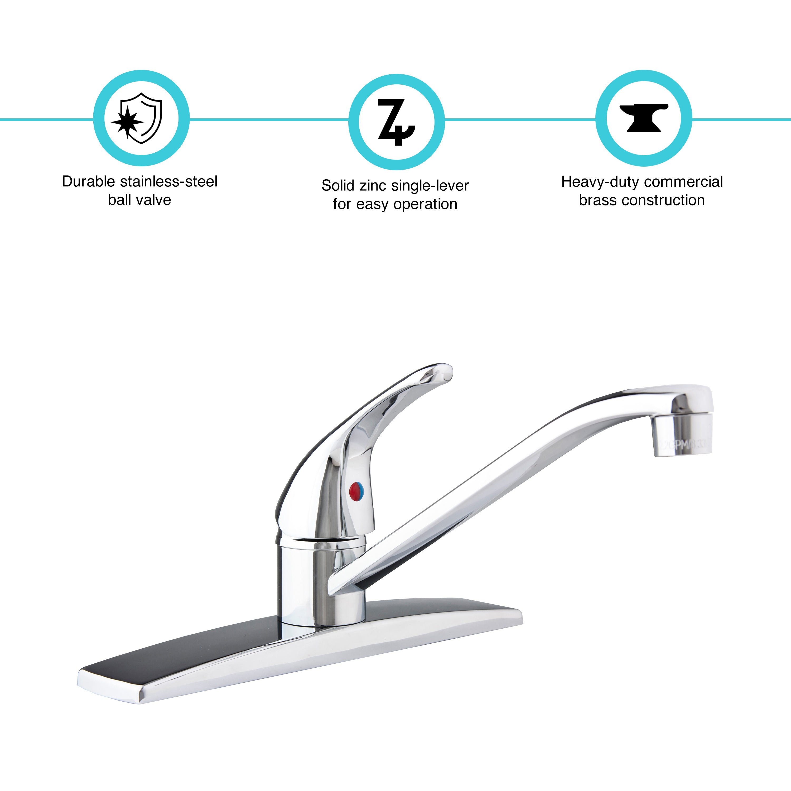 Dura Faucet DF-NMK600 Single Lever RV Kitchen Faucet - image 2