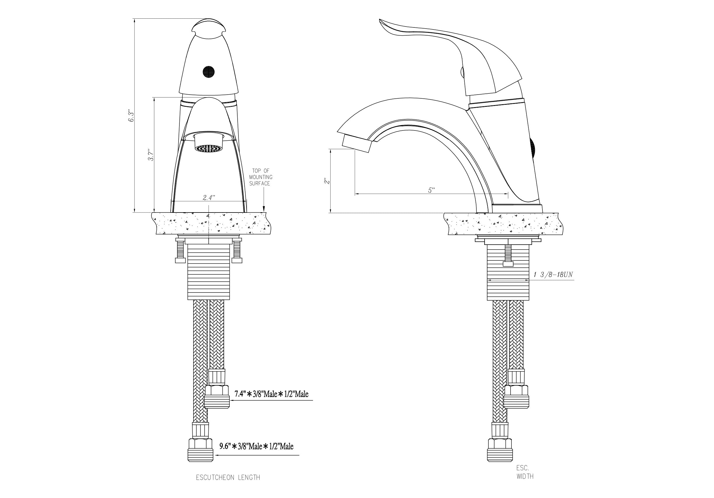 Dura Faucet DF-NML202 RV Classic Bathroom Faucet - image 6
