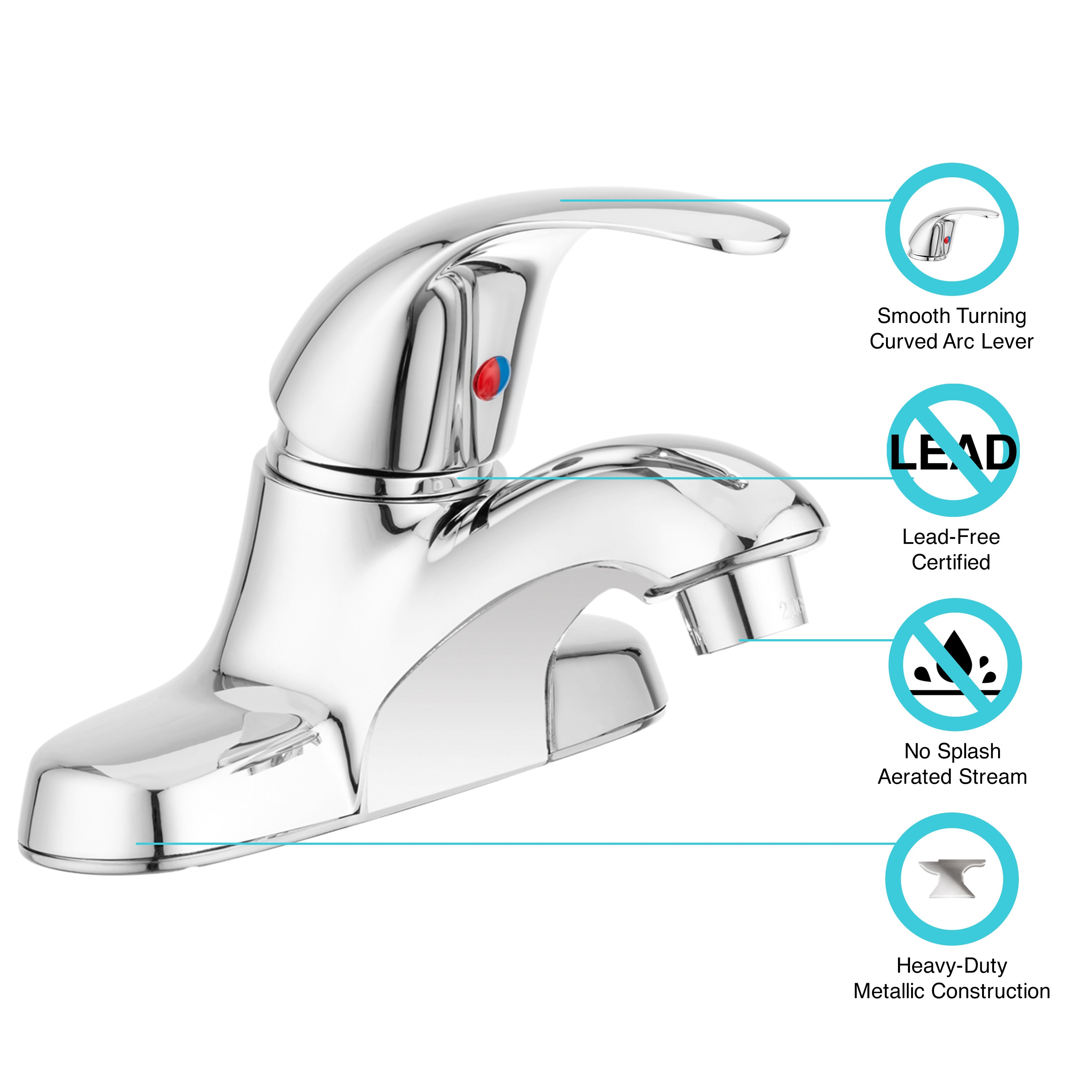Dura Faucet DF-NML210 Heavy Duty Arc Single Lever RV Bathroom Faucet - image 2