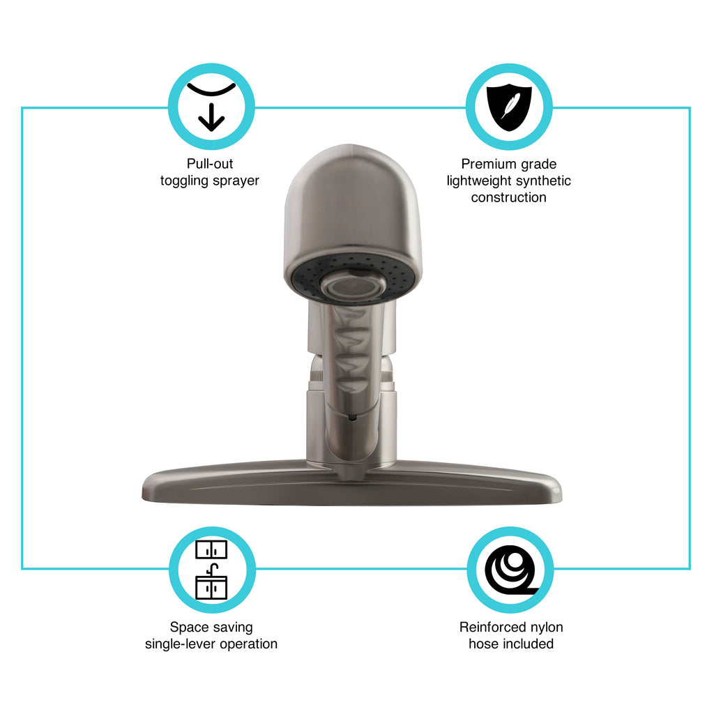 Dura Faucet DF-PK100 Non-Metallic Pull-Out RV Kitchen Faucet - image 2