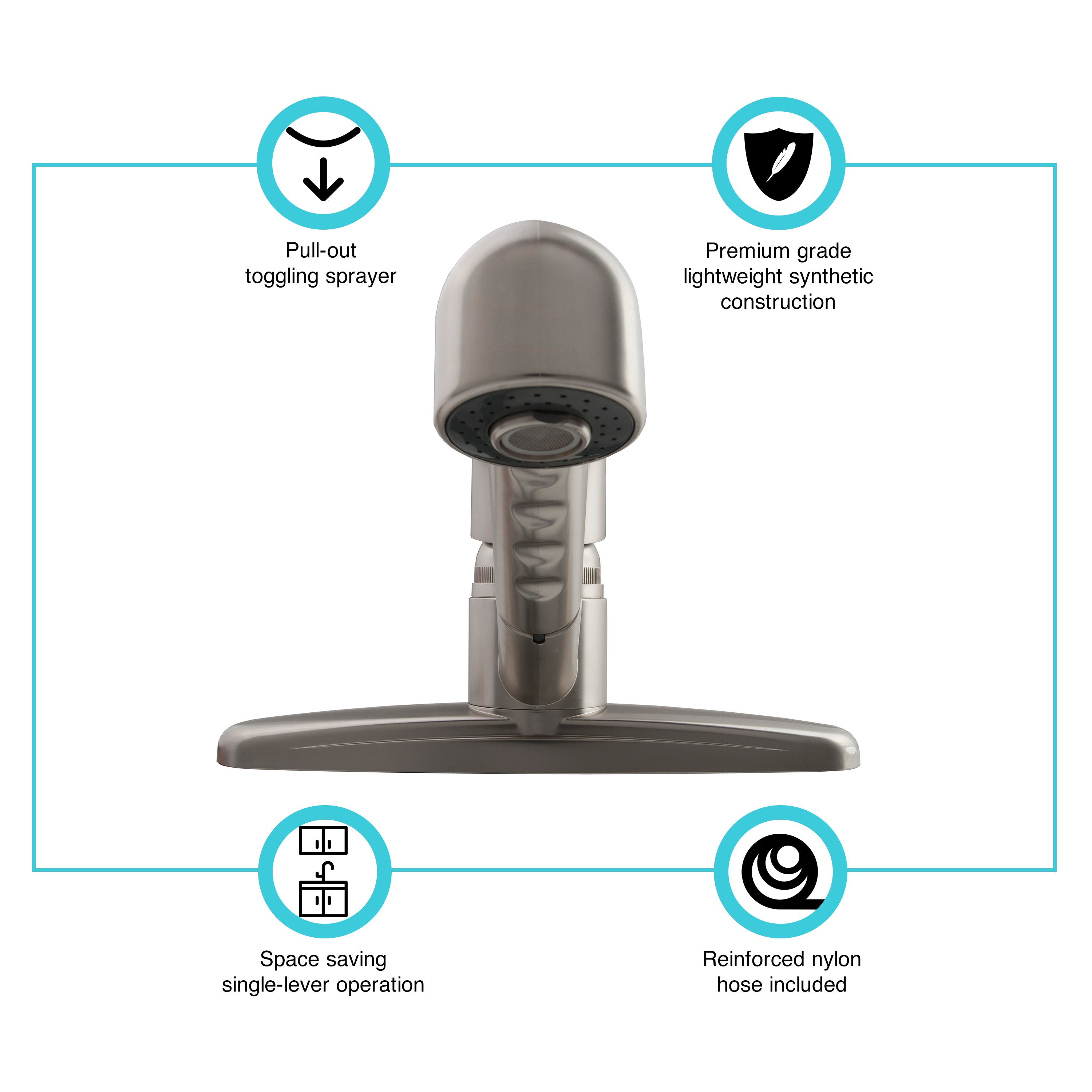 Dura Faucet DF-PK100 Non-Metallic Pull-Out RV Kitchen Faucet - image 2