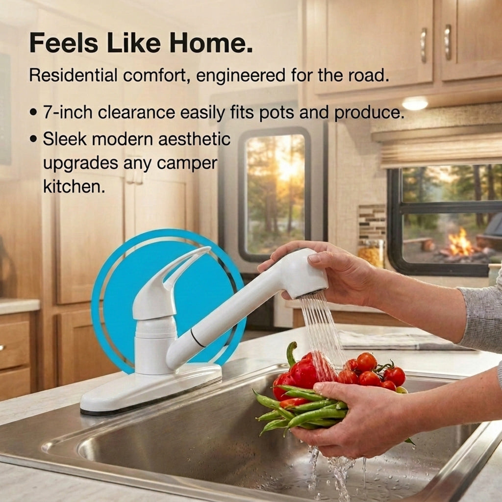 Non-Metallic Pull-Out RV Kitchen Faucet (DF-PK100)