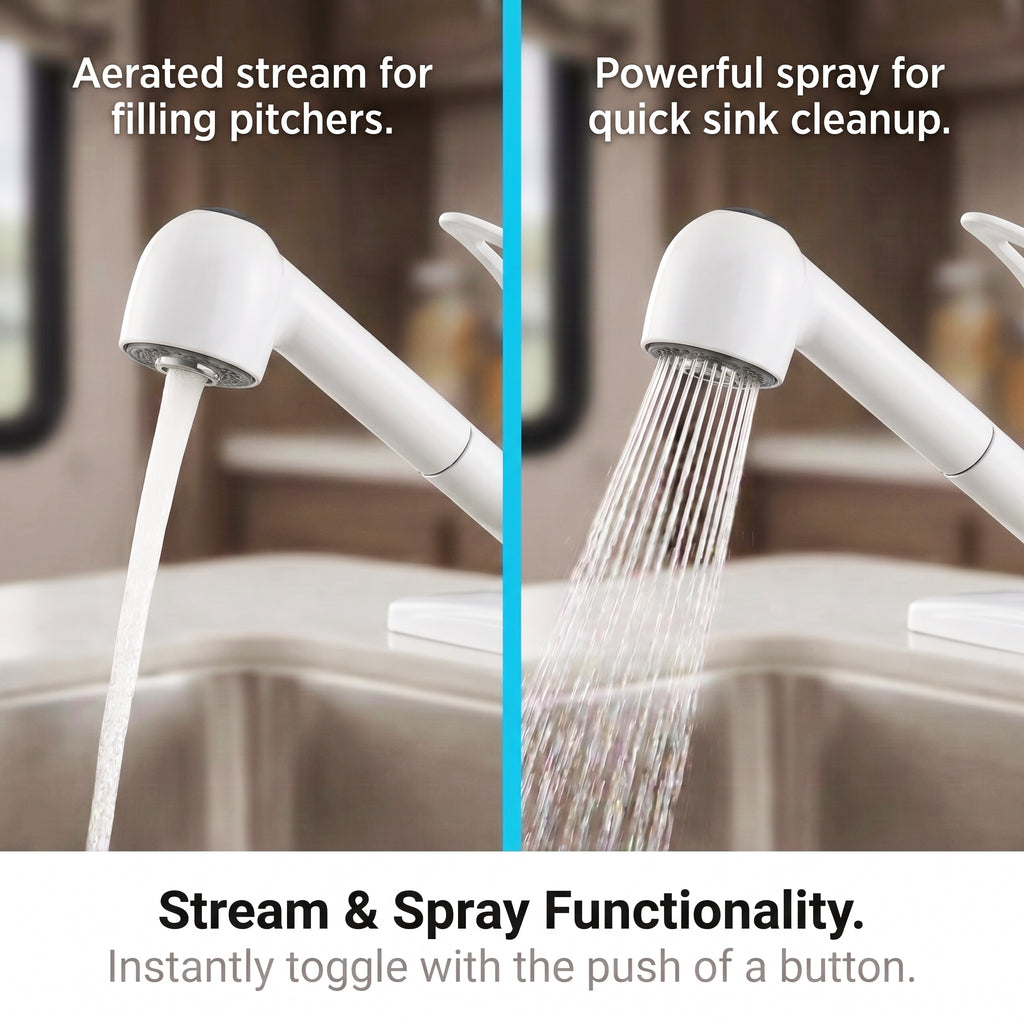 Non-Metallic Pull-Out RV Kitchen Faucet (DF-PK100)