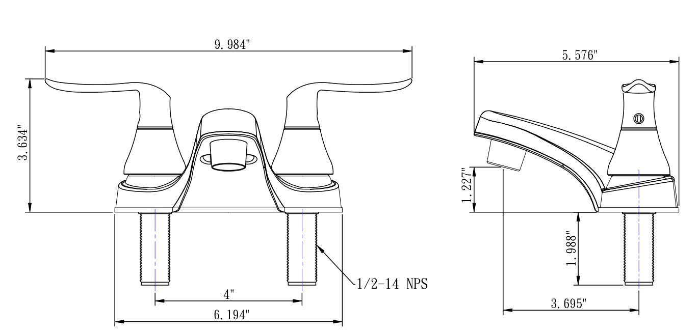Dura Faucet DF-PL700LH Elegant RV Lavatory Faucet for Motorhomes, 5th Wheels, Trailers, and Campers - image 4