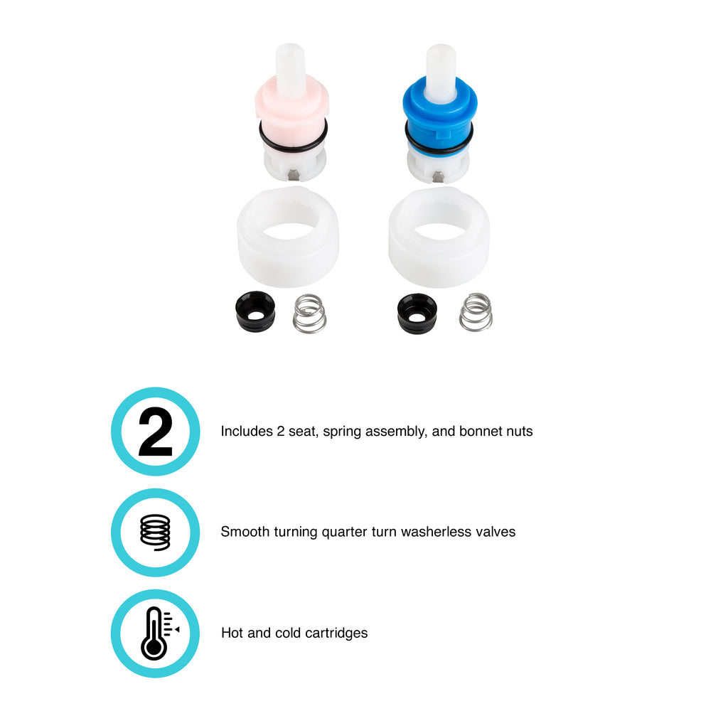 Dura Faucet DF-RK200 RV Cartridge Replacement Kit for Plated Plastic Lever Handles - image 2