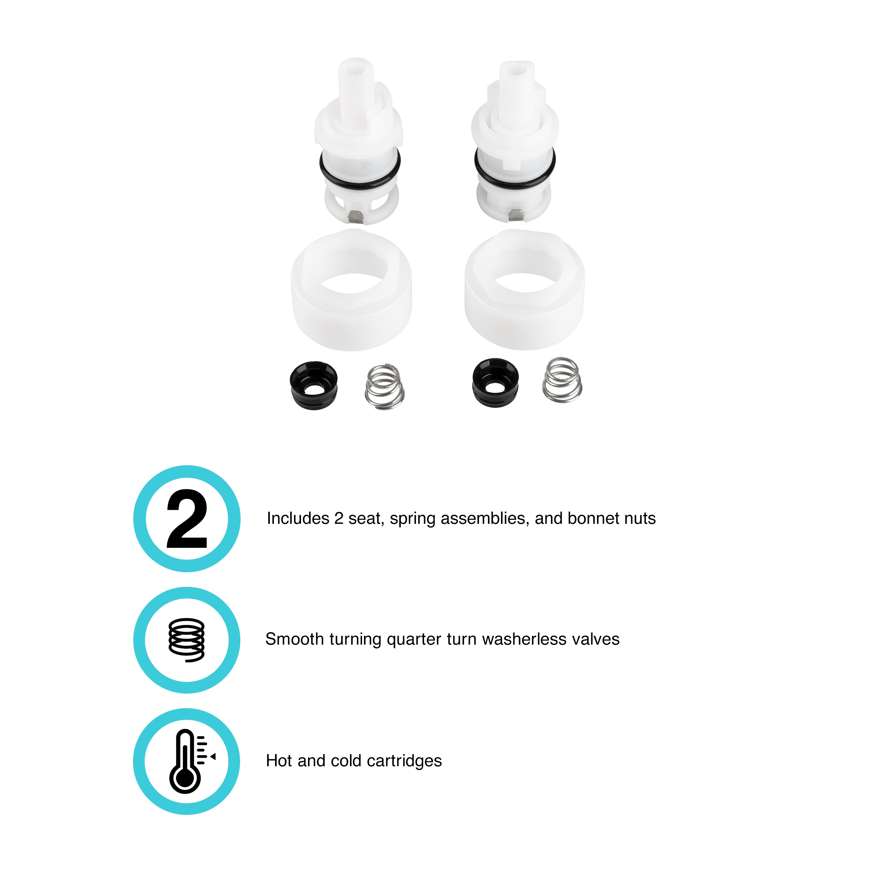 Dura Faucet DF-RK400 RV Cartridge Replacement Kit for Acrylic Knobs - image 2