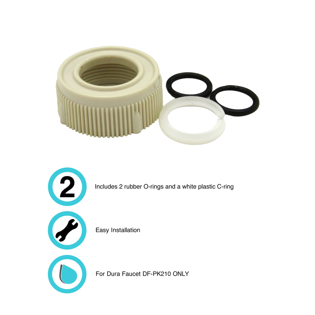 Dura Faucet DF-RK510 RV Spout Nut and Rings Replacement Kit - image 2