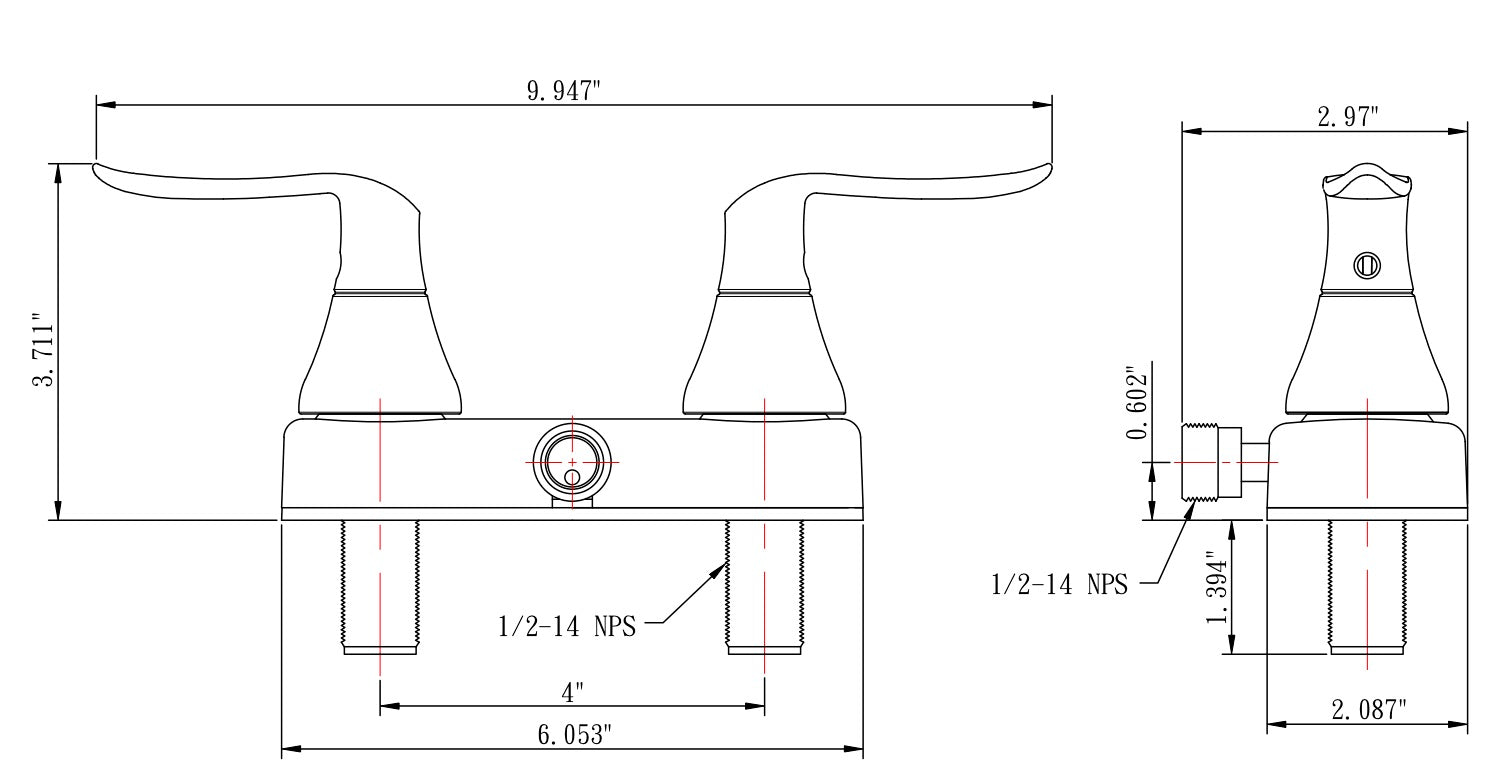 Dura Faucet DF-SA100LH Elegant RV Shower Faucet Valve Diverter for Motorhomes, 5th Wheels, Trailers, and Campers - image 3