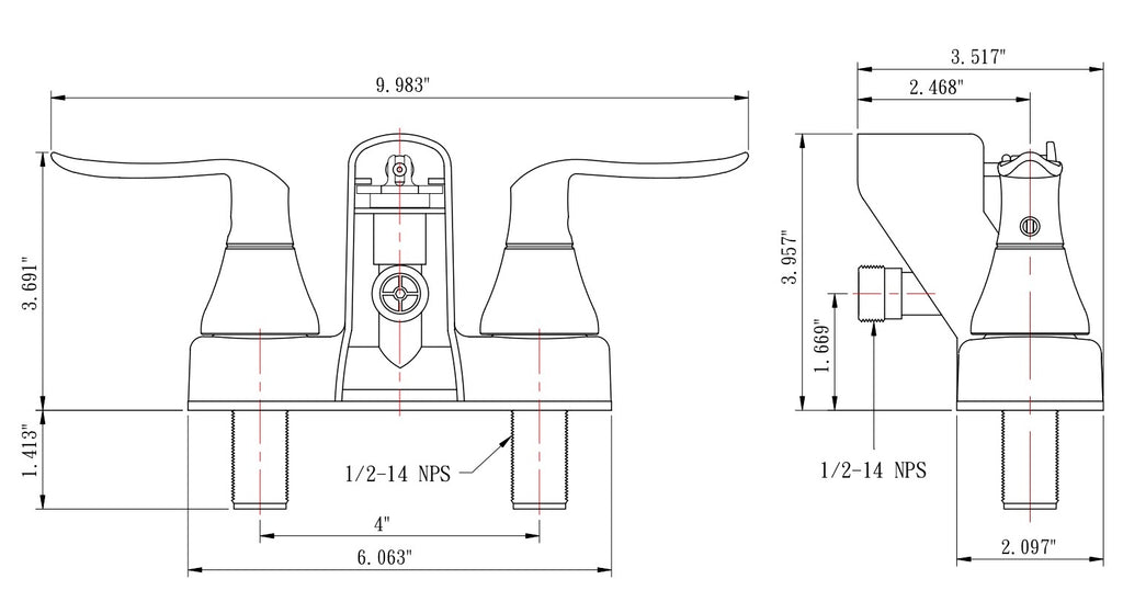 Dura Faucet DF-SA110LH Elegant RV Tub & Shower Diverter Faucet for Motorhomes, 5th Wheels, Trailers, and Campers - image 5