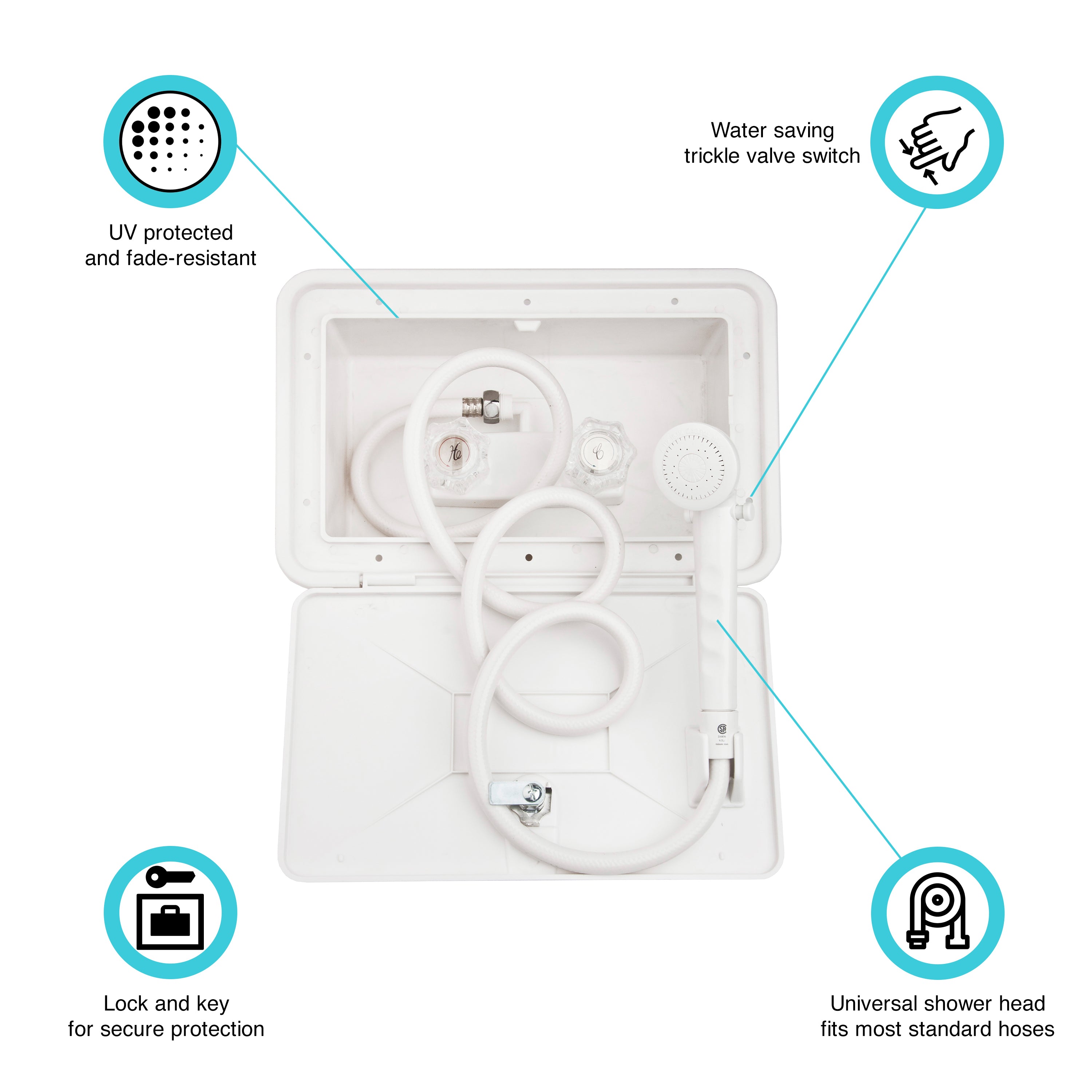 Dura Faucet DF-SA170 RV Exterior Shower Box Kit - image 2