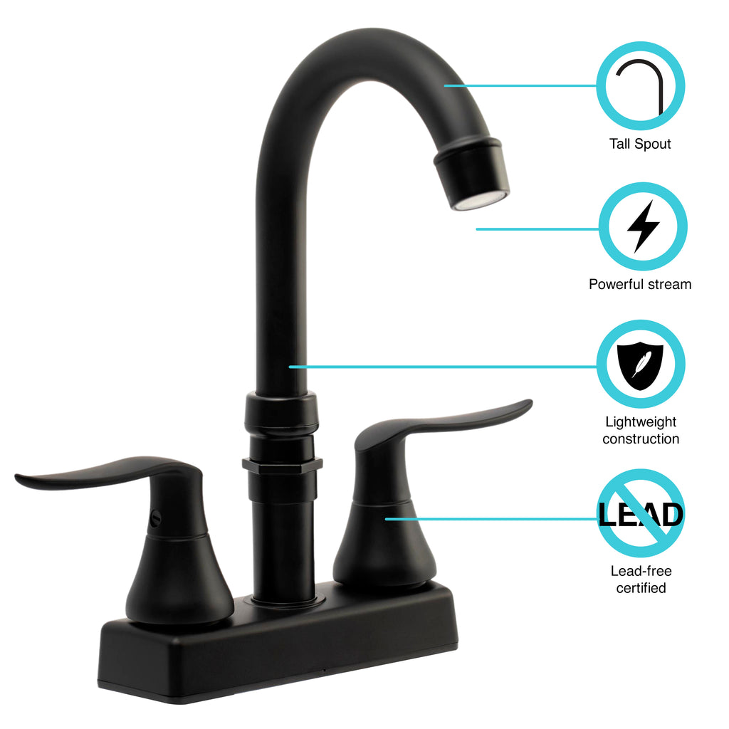 Dura Faucet DF-SA180LHK-MB Elegant RV Bar Faucet w/Quick Connect Spout - image 2