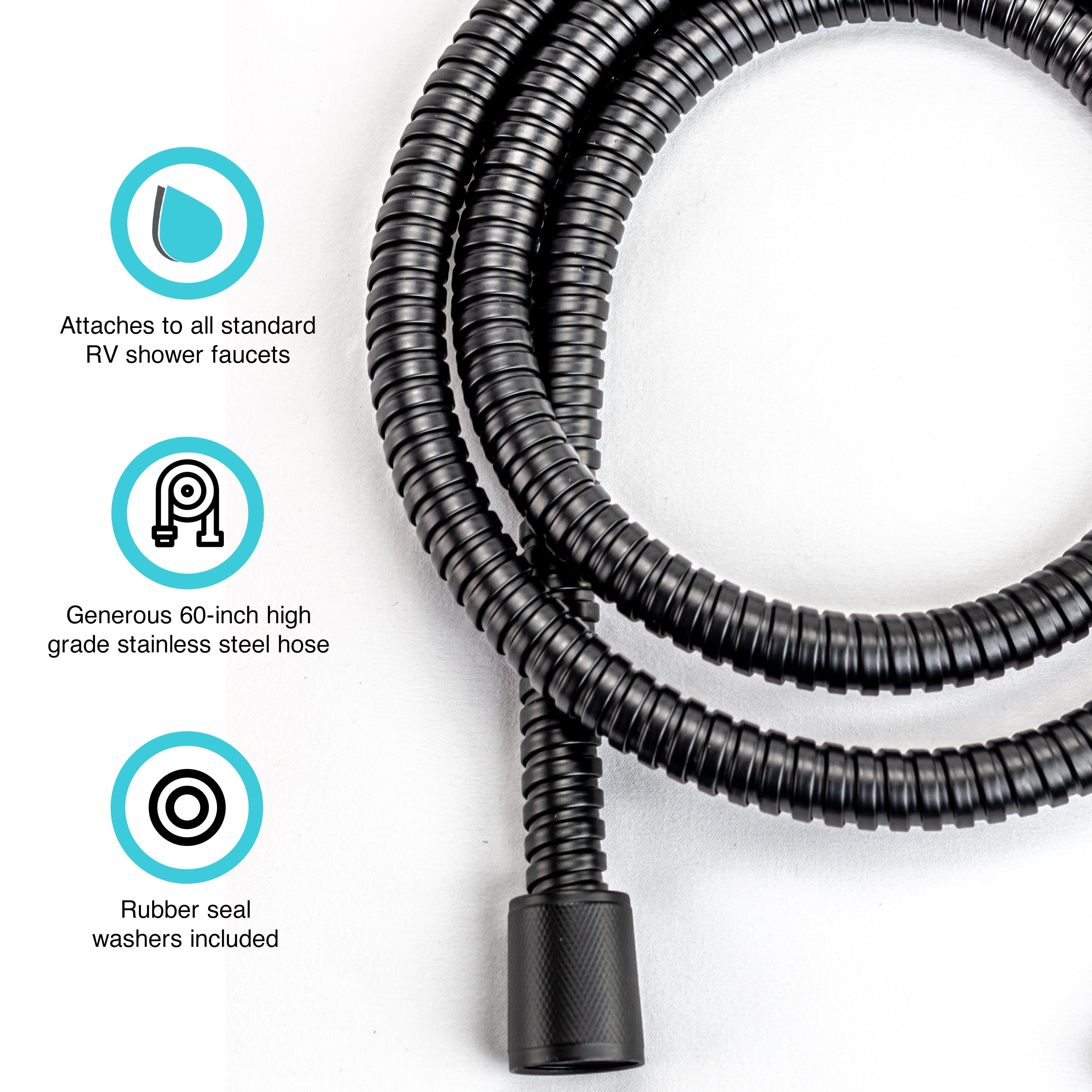 Dura Faucet DF-SA400K RV Hand Held Shower Head and Hose Replacement Kit - image 13