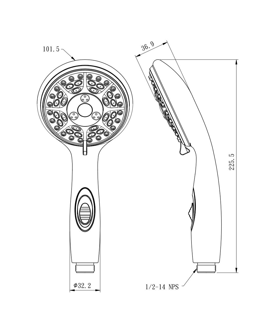 Dura Faucet DF-SA432 Premium RV Hand Held Shower Wand - image 11