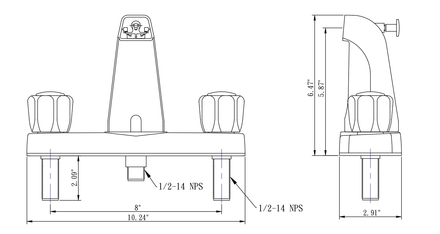 Dura Faucet DF-SA610A-CP RV Economical Classic Tub and Shower Faucet with Diverter (Chrome Polished) - image 7