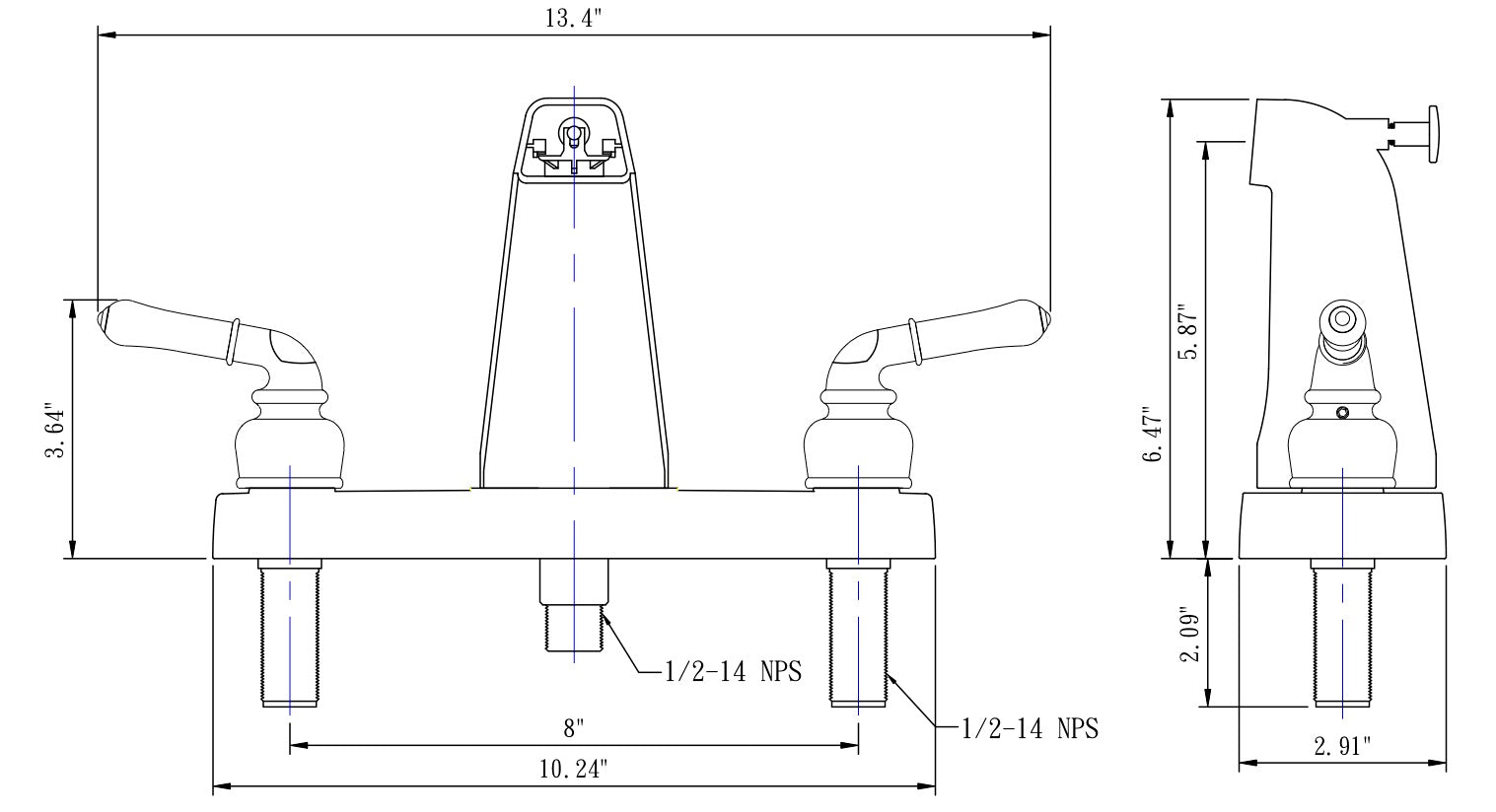 Dura Faucet DF-SA610C-CP RV Economical Classical Tub and Shower Diverter (Chrome Polished) - image 6