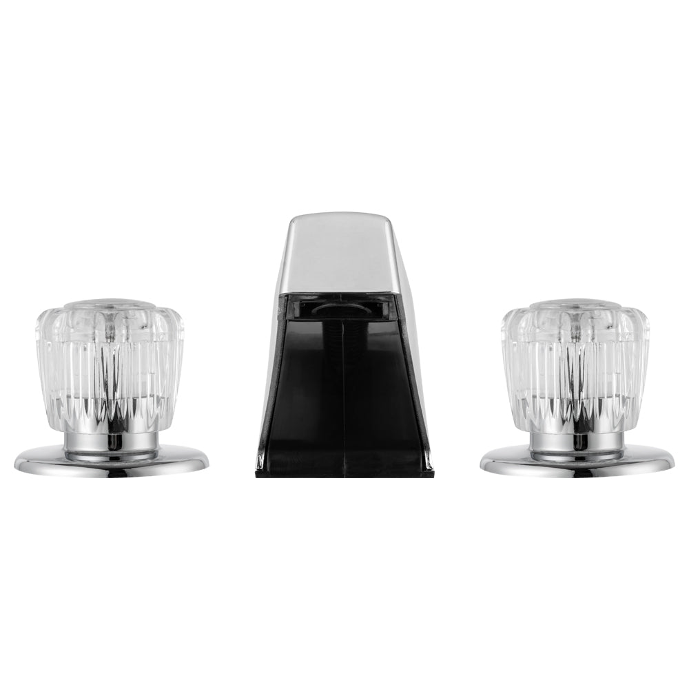 Dura Faucet DF-SA630A-CP RV Economical Widespread Garden Tub Filler Faucet - Crystal Acrylic Knobs (Chrome Polished) - image 3