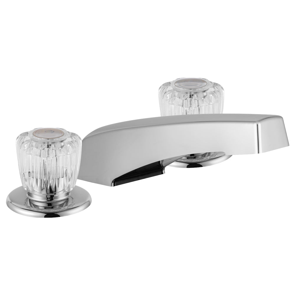 Dura Faucet DF-SA630A-CP RV Economical Widespread Garden Tub Filler Faucet - Crystal Acrylic Knobs (Chrome Polished) - image 1