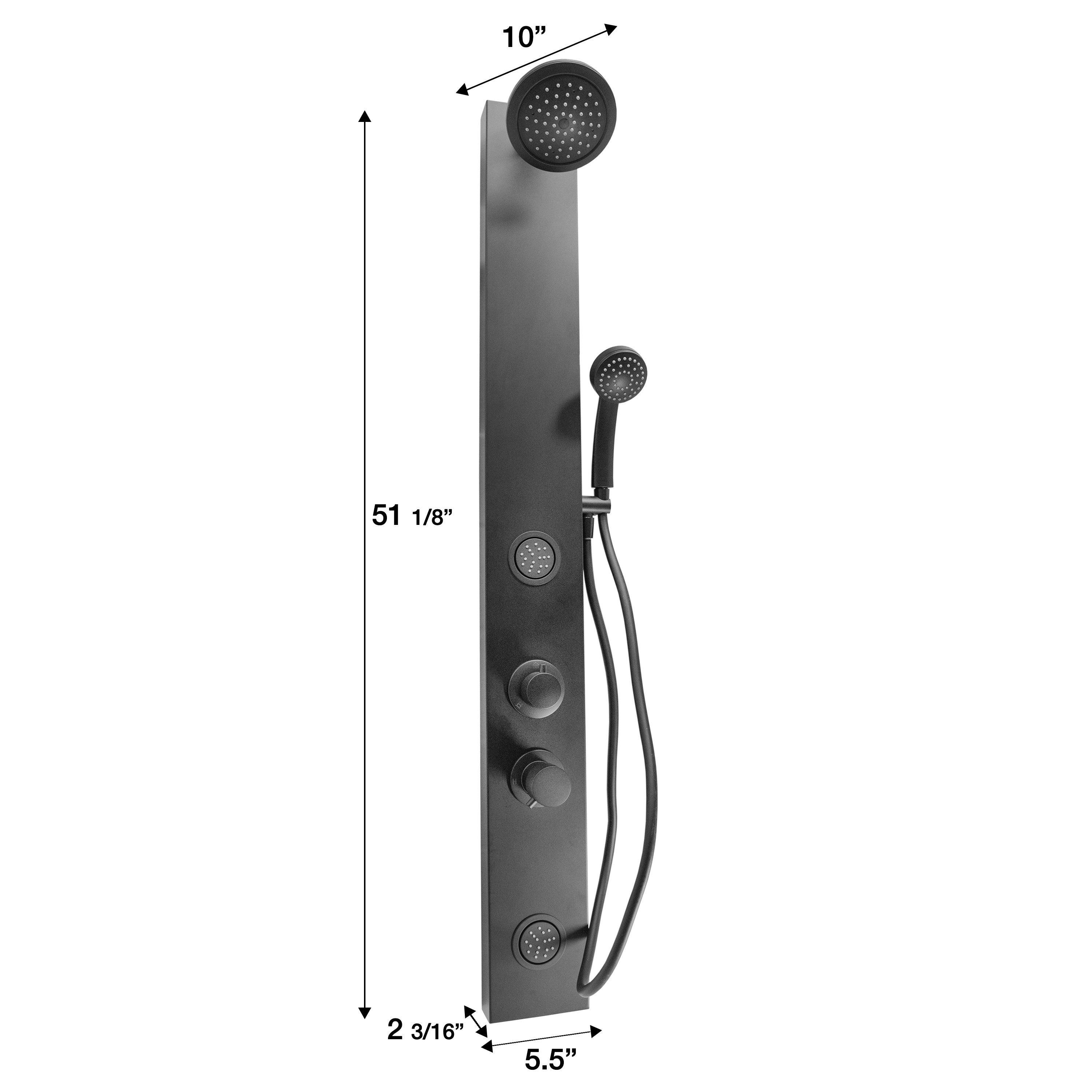 Dura Faucet DF-SA913-MB RV Shower Panel Column – 4 Spray Options – Adjustable Body Sprayers & Handheld Wand – Easy Install with Water-Saving RV Shower System - image 14