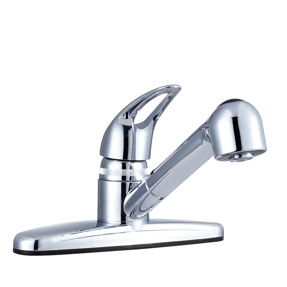 Dura Faucet DF-PK100 Non-Metallic Pull-Out RV Kitchen Faucet - Chrome Polished