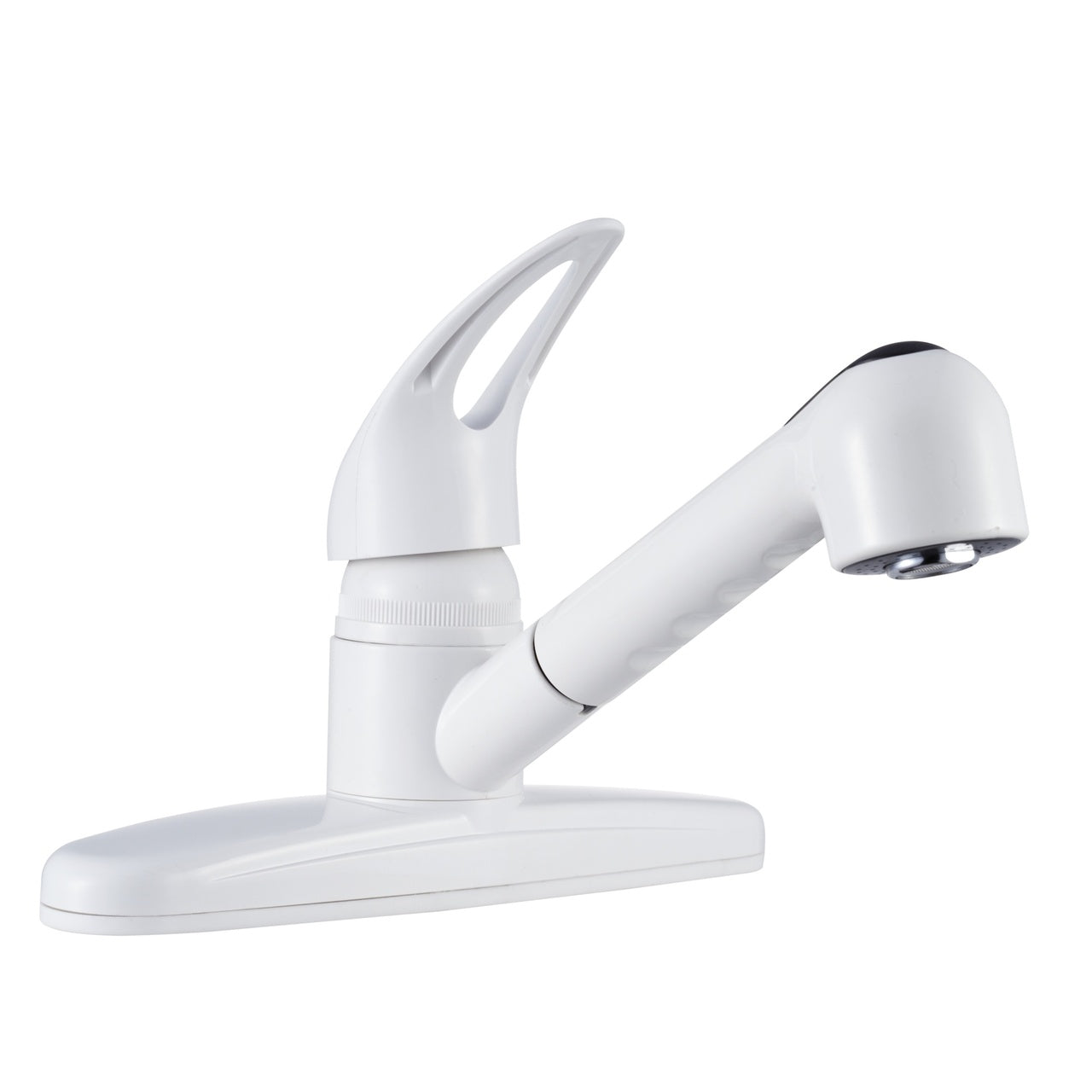 Dura Faucet DF-PK100 Non-Metallic Pull-Out RV Kitchen Faucet - White
