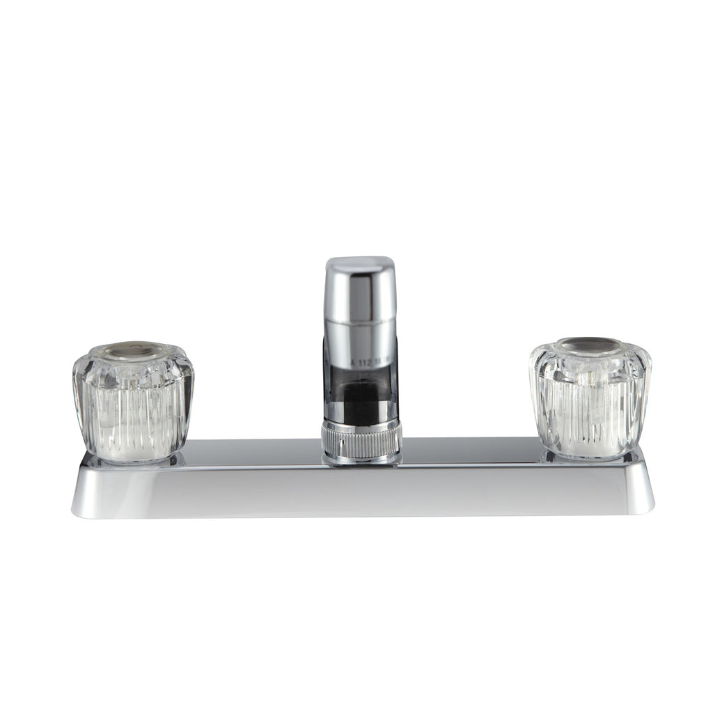 Dura Faucet DF-PK600A-CP Two Handle RV Kitchen Faucet - Crystal Acrylic Knobs - image 5