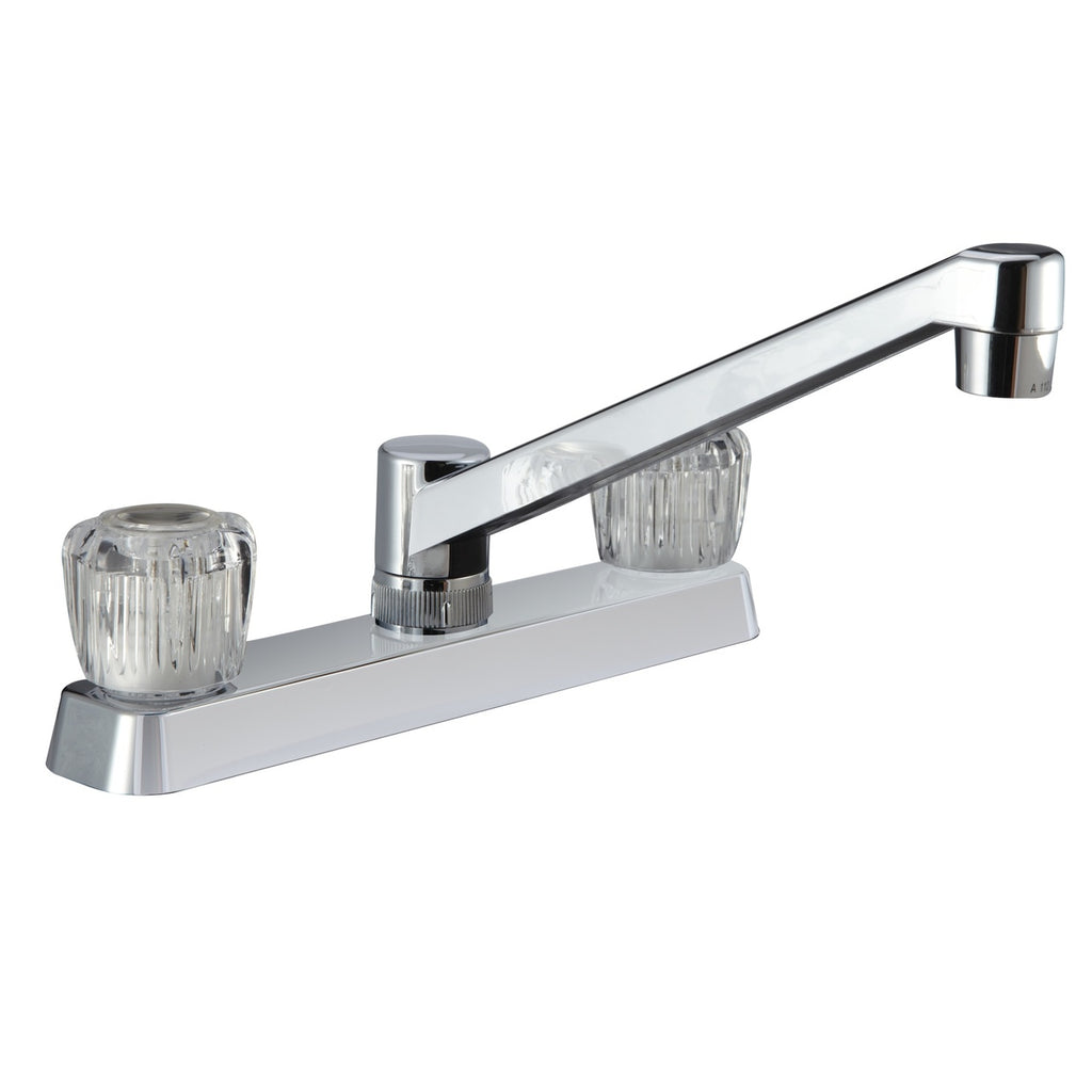Dura Faucet DF-PK600A-CP Two Handle RV Kitchen Faucet - Crystal Acrylic Knobs - image 1
