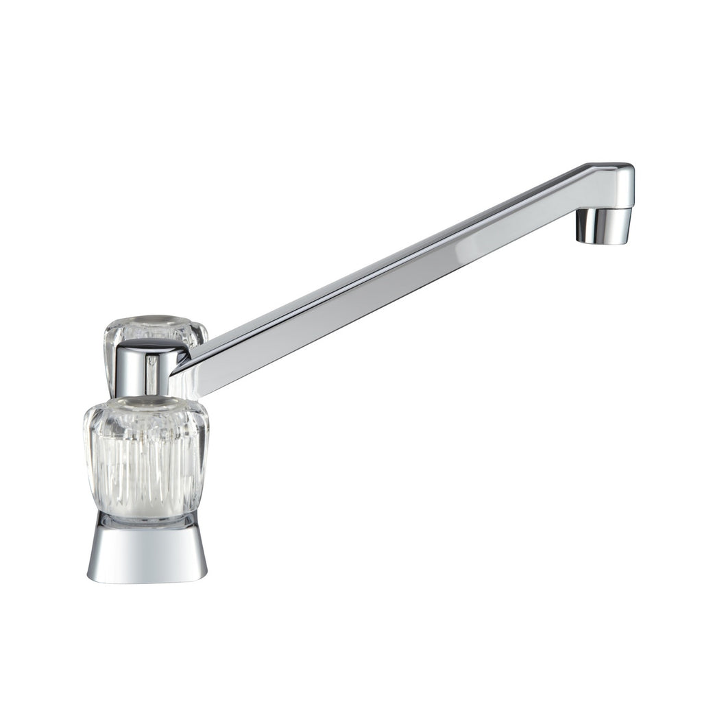 Dura Faucet DF-PK600A-CP Two Handle RV Kitchen Faucet - Crystal Acrylic Knobs - image 4